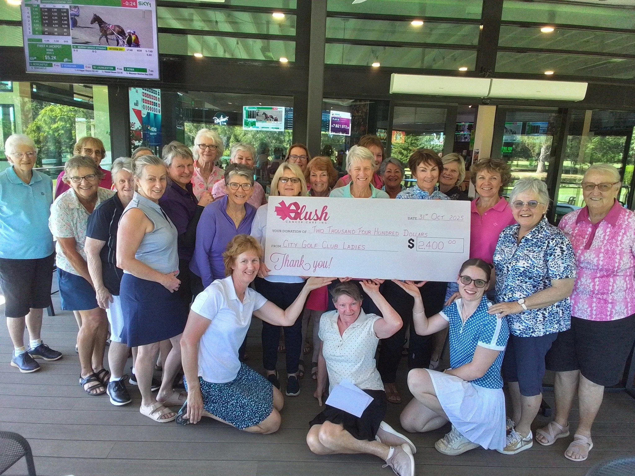 Blush is truly grateful to the City Golf Club Toowoomba Ladies for their on-going support and their donation of $2,400.  The ladies have been holding a Pink Golf Day in aid of Blush for many years now and have always preferred to support a local char