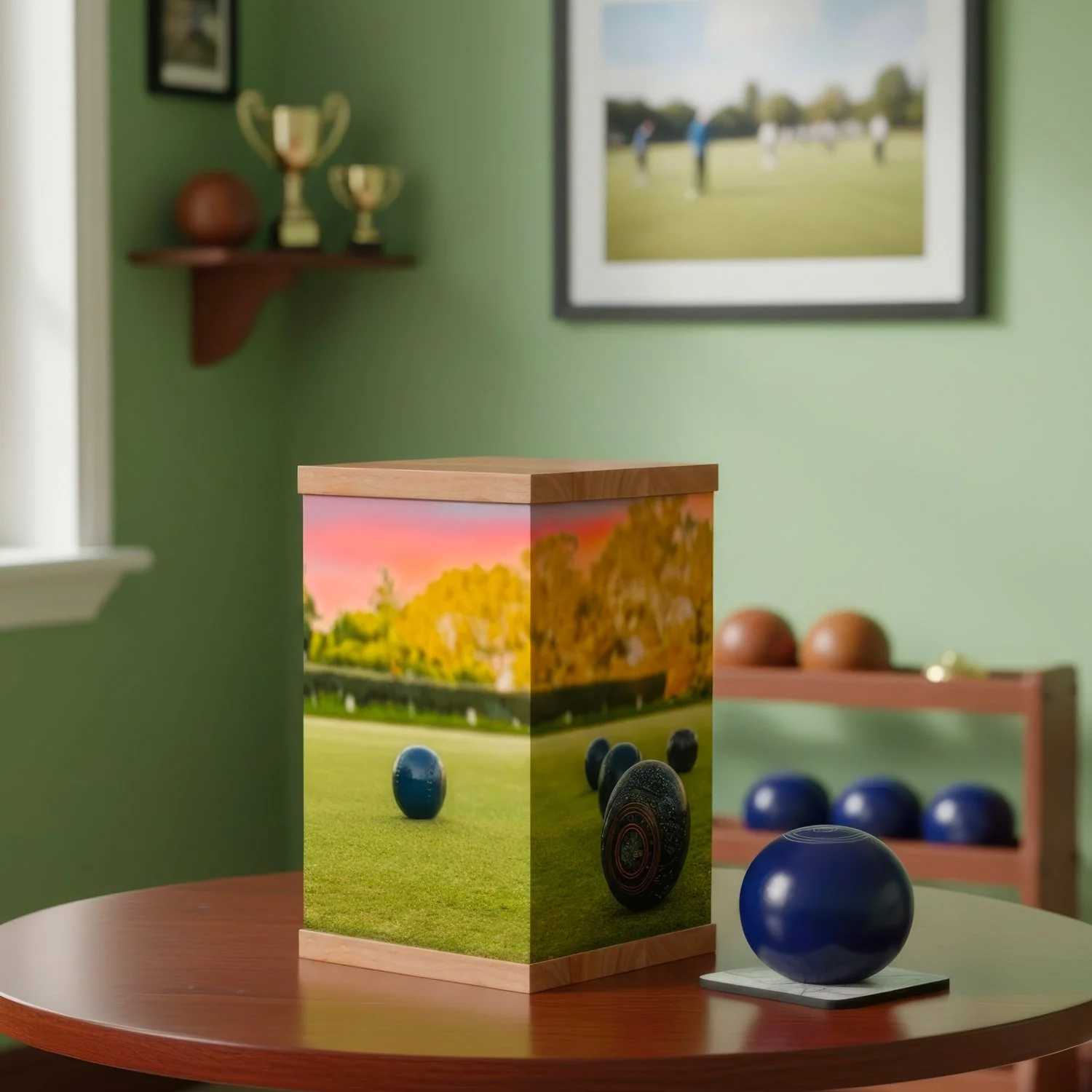 Lawn Bowls Cremation Urn