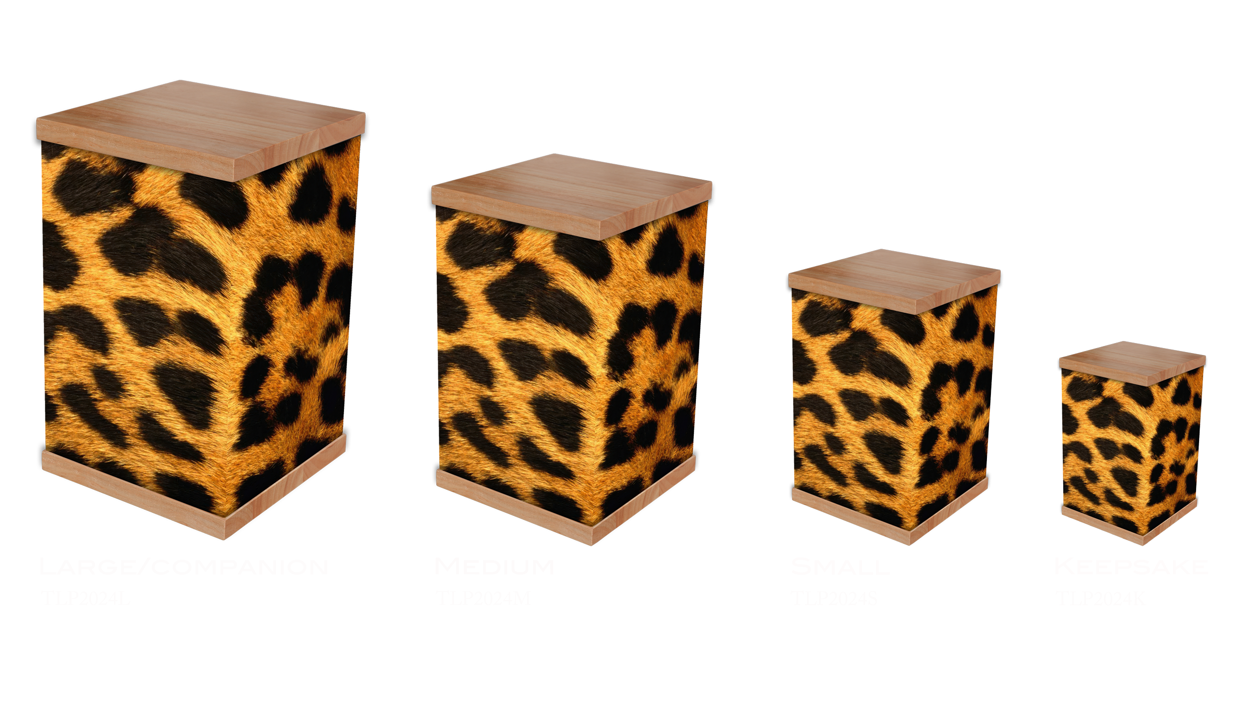 Our Leopard Print cremation urn is a bold and stylish tribute for those who celebrated their adventurous spirit. Featuring a striking leopard pattern, this urn symbolises strength and individuality. Crafted from high-quality materials, it offers both