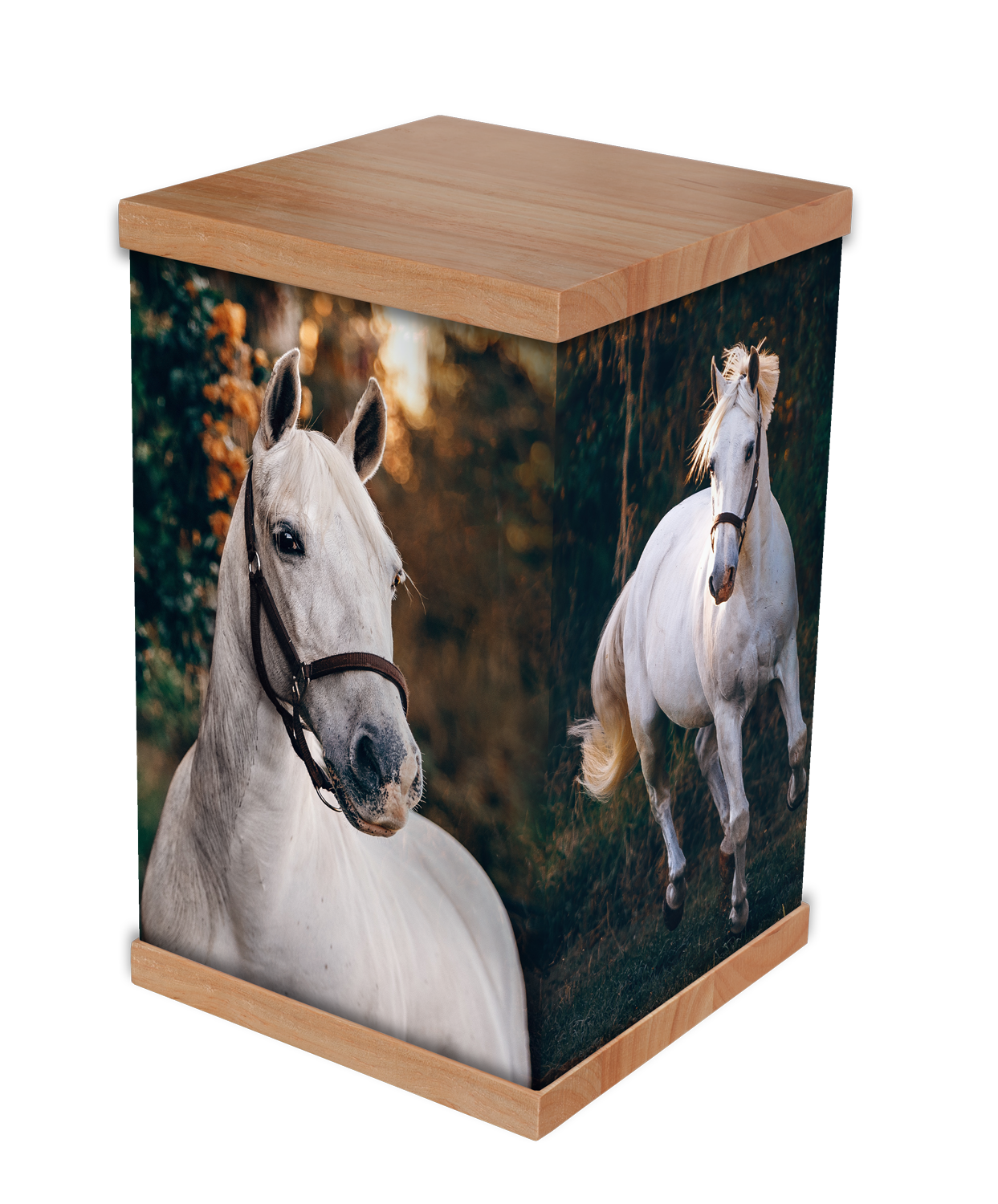 White Horse Cremation Urn