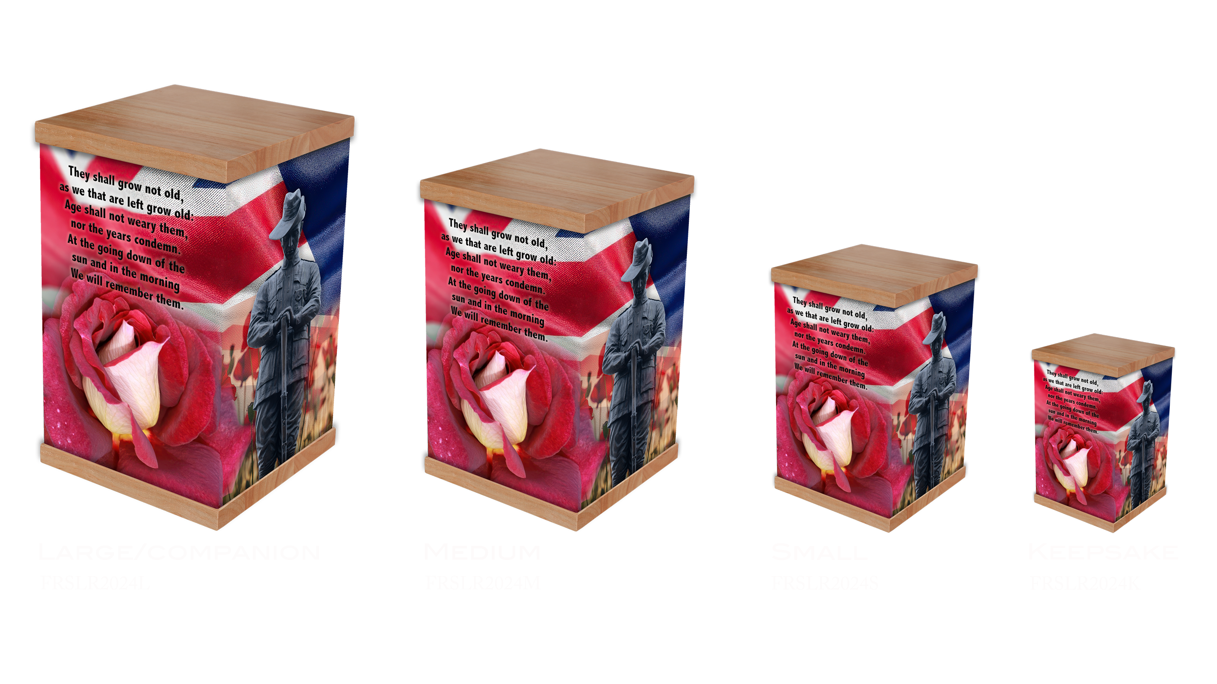 Our RSL Red Rose cremation urn is a beautiful tribute, symbolising love, respect, and remembrance. Featuring a vibrant red rose design, this urn honors the memory of those who served with pride and dedication. Crafted from high-quality materials, it 