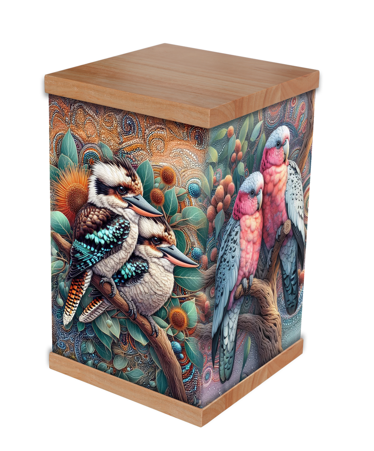 Australian-Birds-V1-Cremation-Urn-Back-View.png