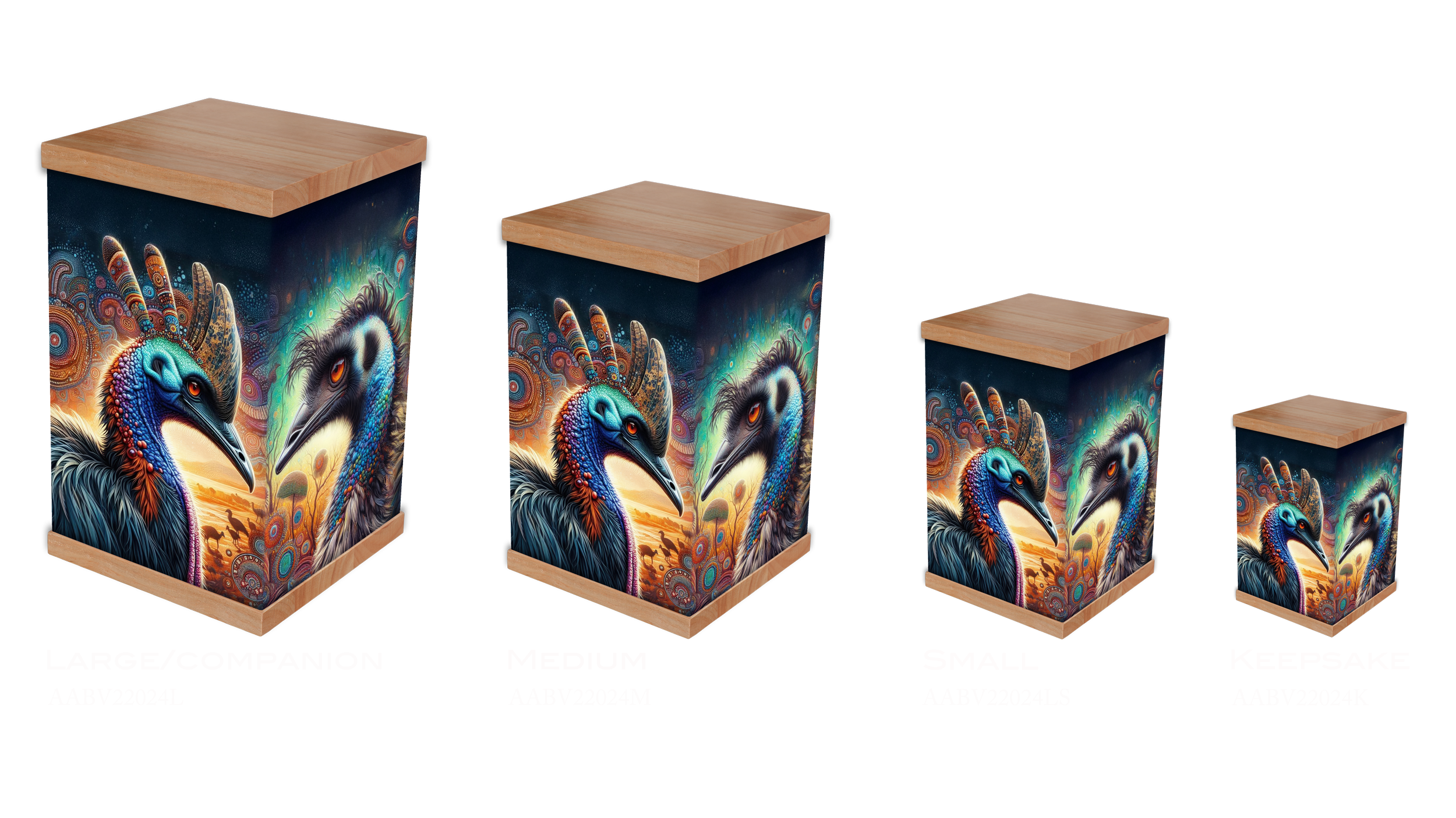 Discover the Australian Birds Version 2 cremation urn. A bespoke, personalised cremation urn and keepsake for a majestic tribute. Shop the V2 collection now.