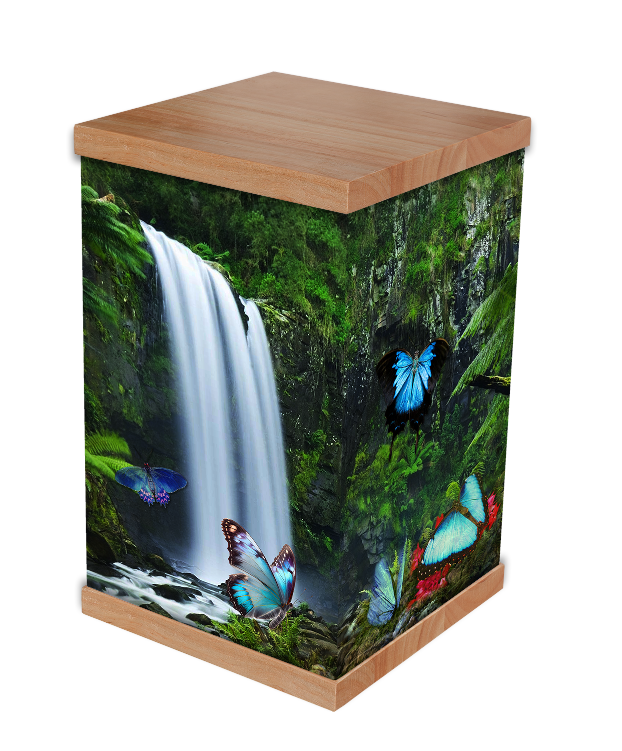 Rainforest and Butterflies Cremation Urns