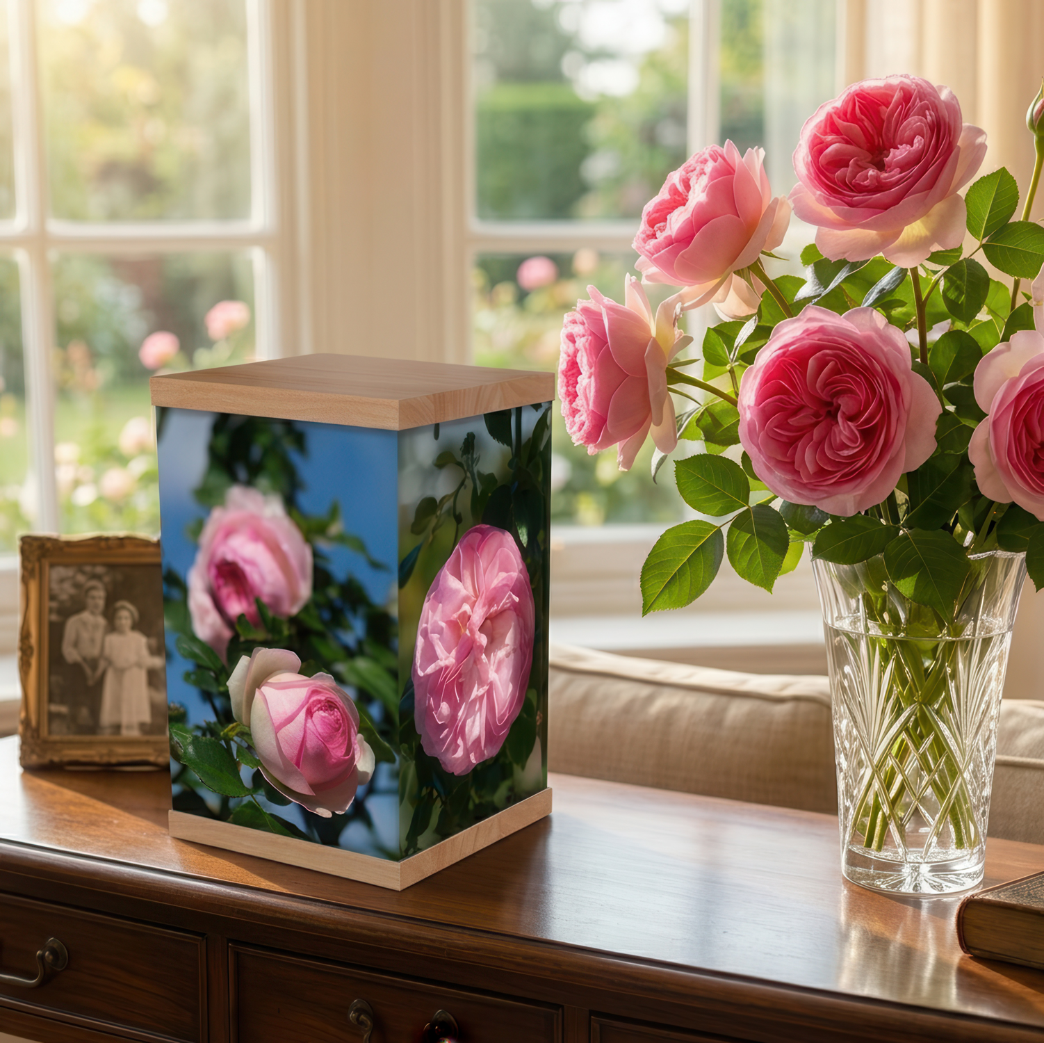 Pierre de Ronsard Rose Cremation Urn