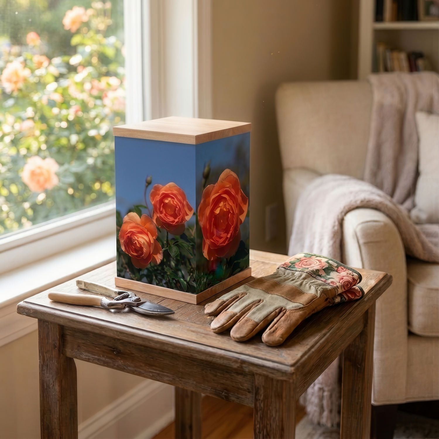 Lady Of Shalott Rose Cremation Urn