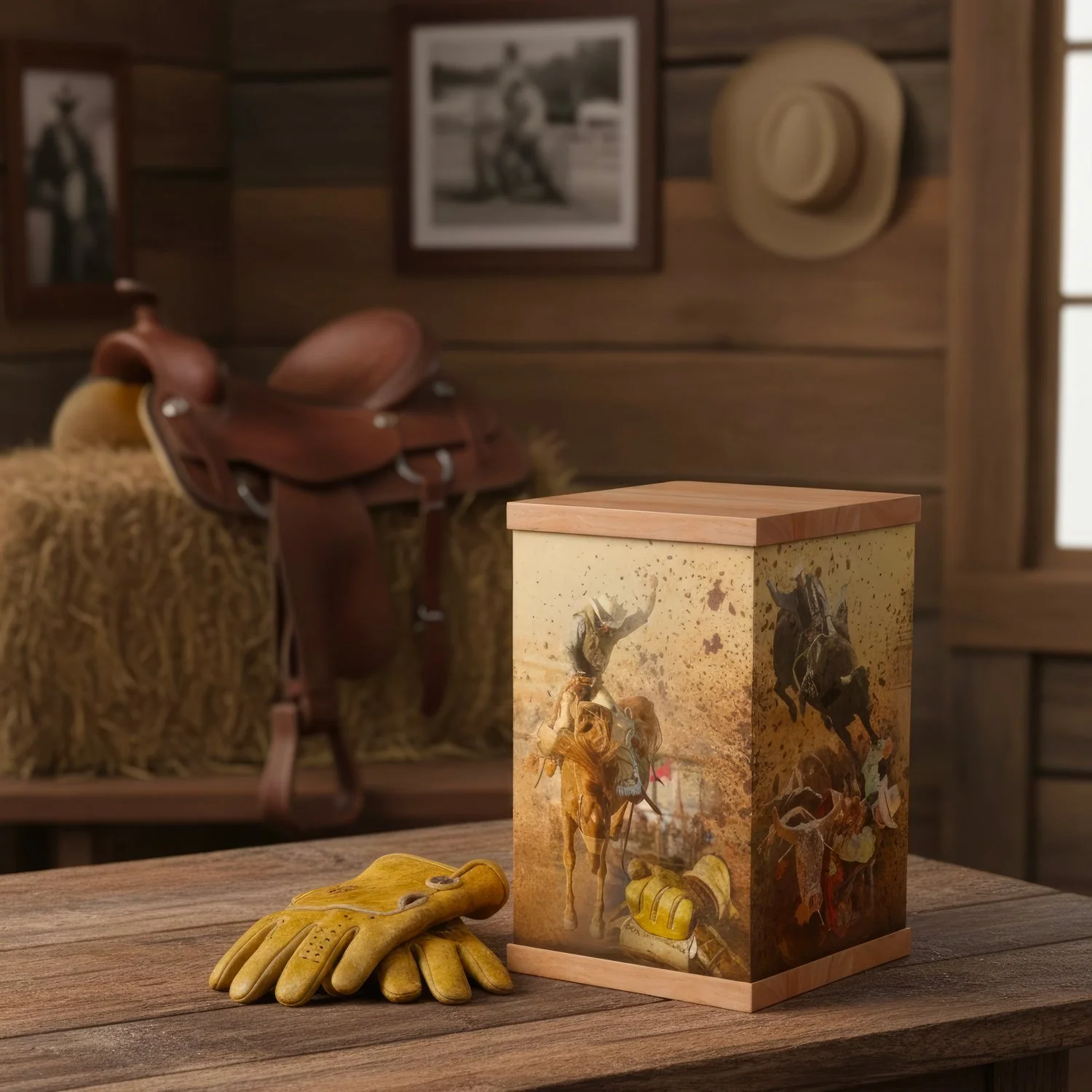 Rodeo Cremation Urn