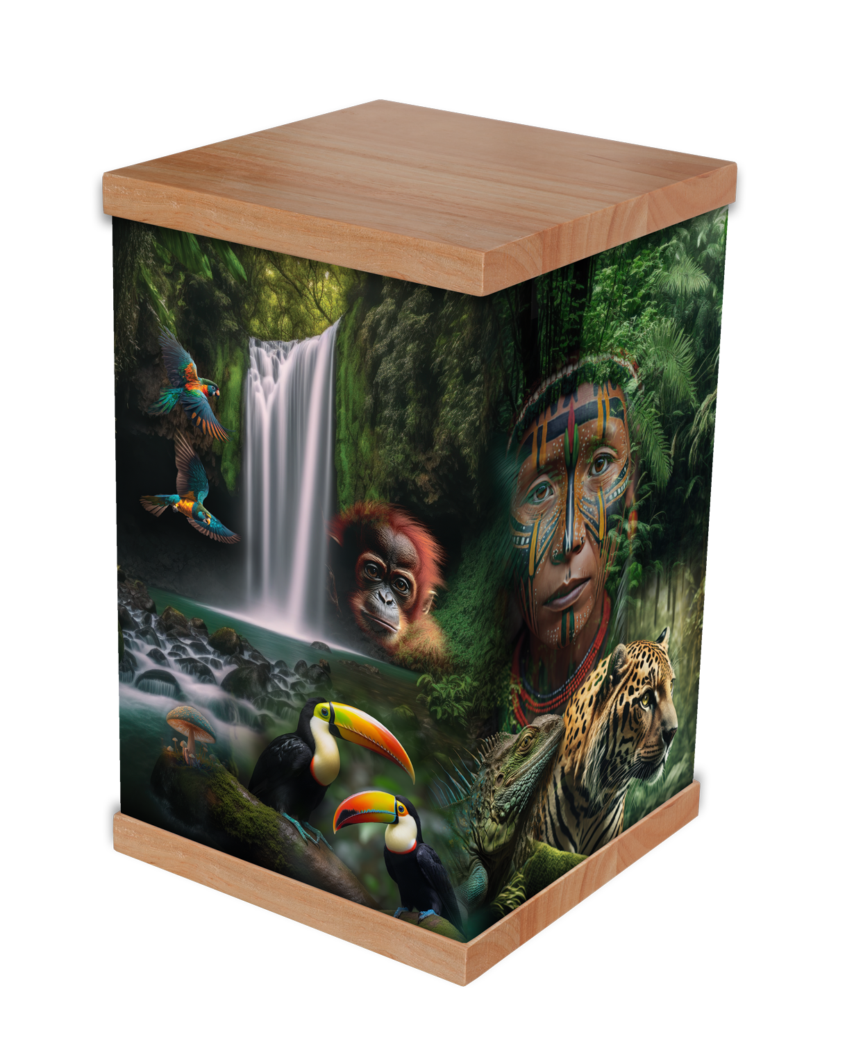 Amazon Jungle Cremation Urn