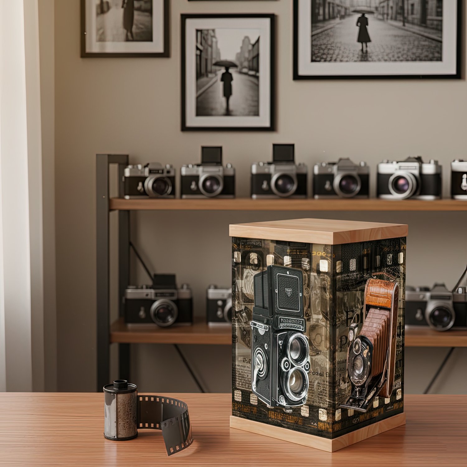 Vintage Camera Cremation Urn