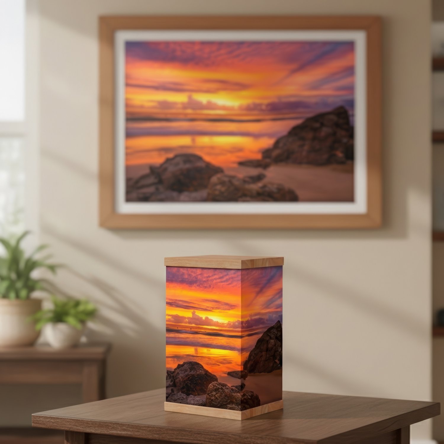 Beach Sunrise Cremation Urn