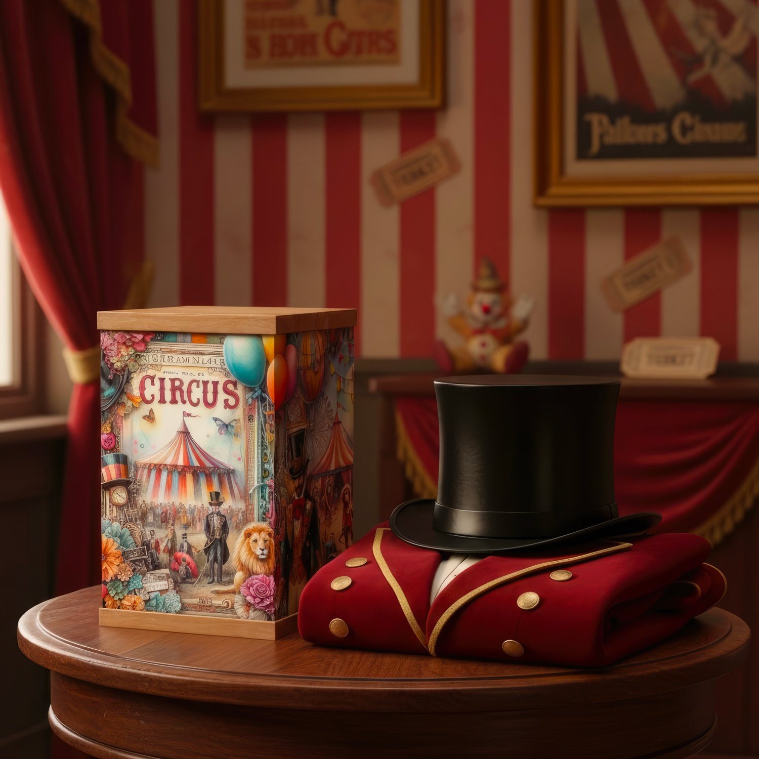 Vintage Circus Version 1 Cremation Urn