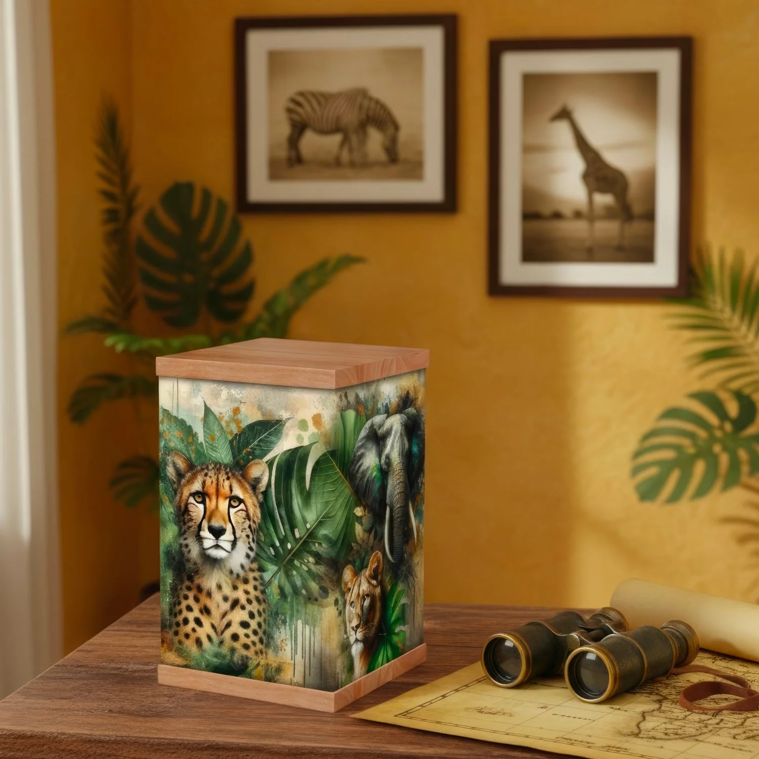 African Animals Cremation Urn