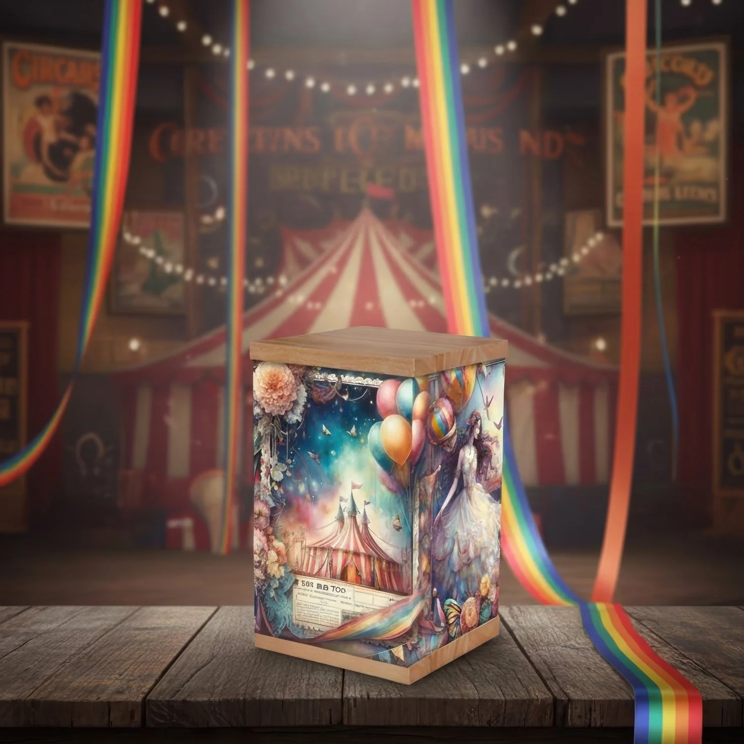 Vintage Circus Version 2 Cremation Urn