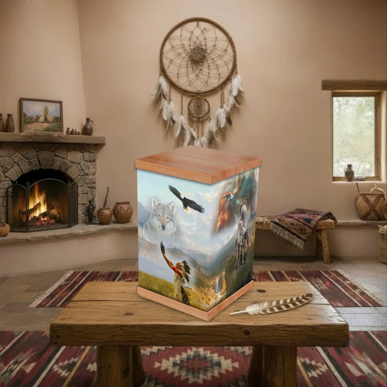 Native American Cremation Urn