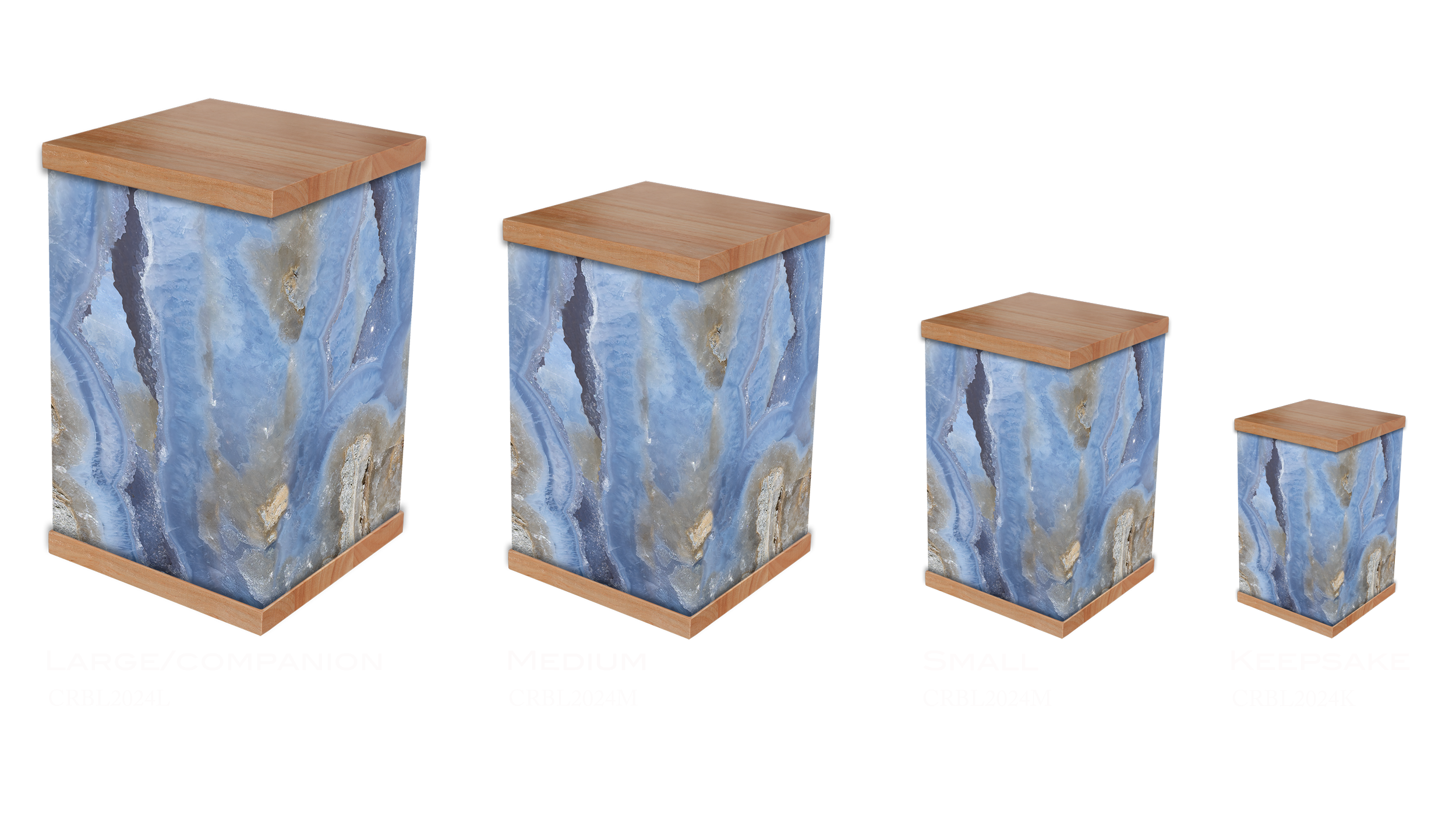 Find serenity with our Blue Lace Druzy Crystal Cremation Urn. A bespoke, personalised cremation urn and photo urn keepsake designed for spiritual healing. Shop now