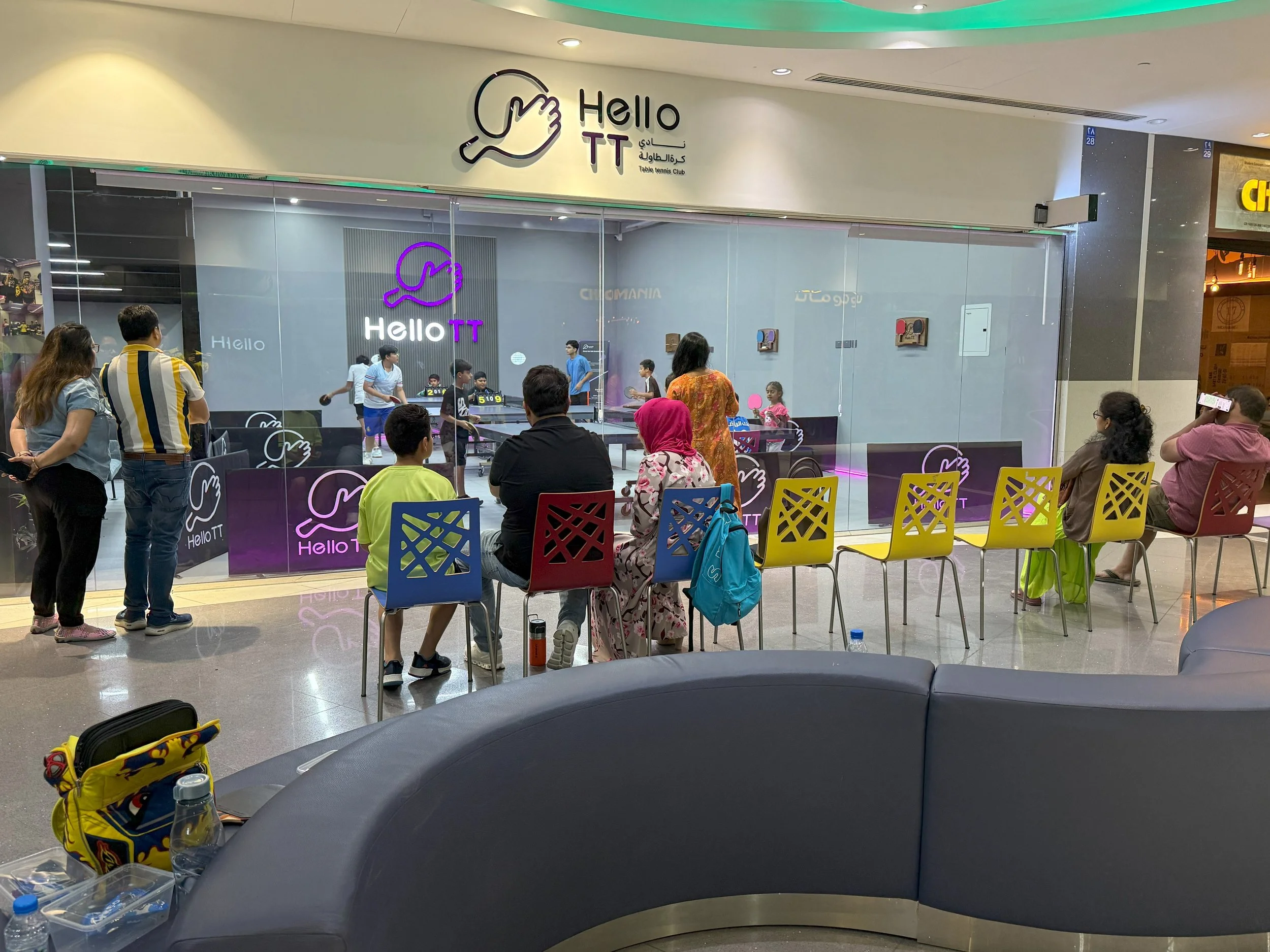 Audience watching a live table tennis competition