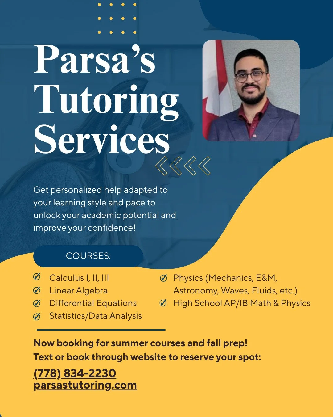 Let's tackle math and physics!

With the right support, you can understand the material &mdash; and even enjoy it.

Let&rsquo;s work together this summer and get a head start on fall!

Now booking group or 1-to-1 lessons. 

🔗 Link in bio / DM to boo