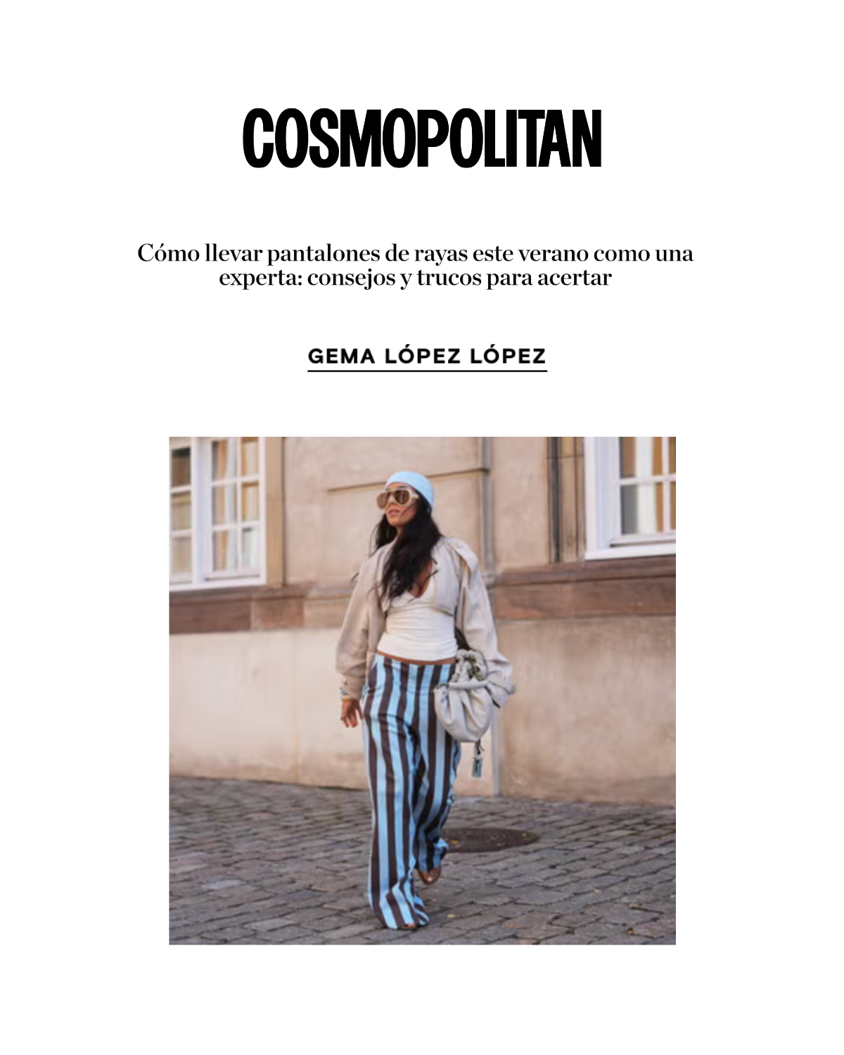 Bianca Barese CPHFW SS27 Day Three street style - pantalón a rayas / striped trousers / pantalon rayé / pantaloni a righe / stripes