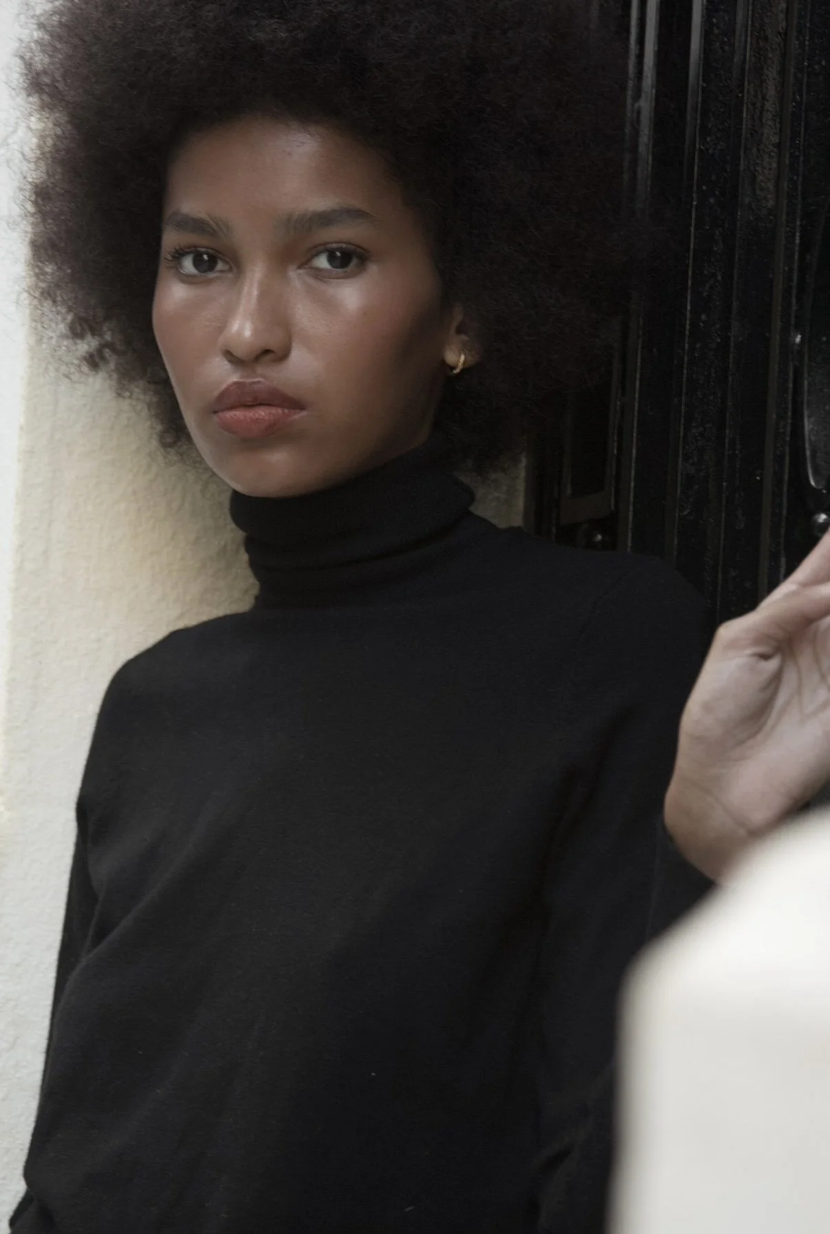 Detail of high-end outfit styled for fashion magazine editorial