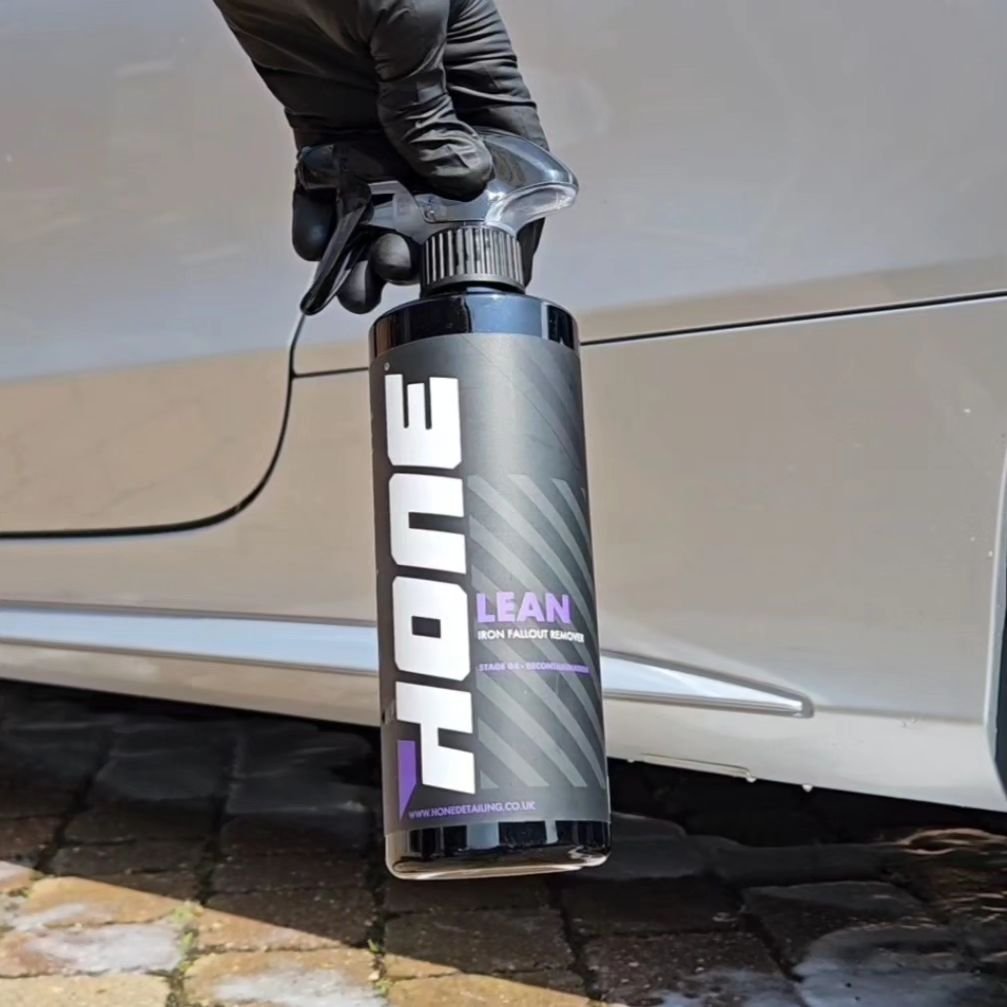 LEAN - Iron Fall out remover.
Visually reactive, iron fall out remover dissolves iron particles embedded in your paint. Remove Iron chemically before claying!  #detailing #detailingworld #detailingaddicts  #detailingproducts