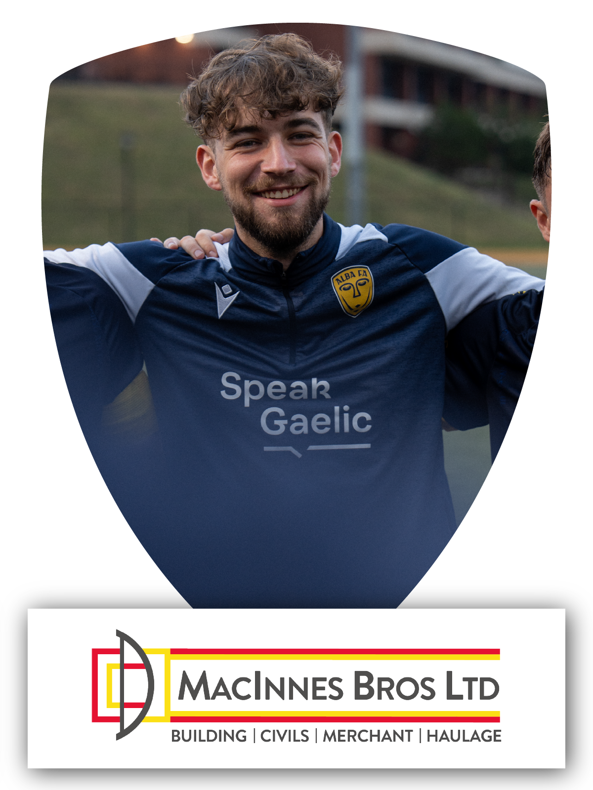 A male soccer player wearing a black jersey with yellow accents, arms crossed, standing in front of a blue background, with text overlay: 'Jonachan Peucon' and the number 8.