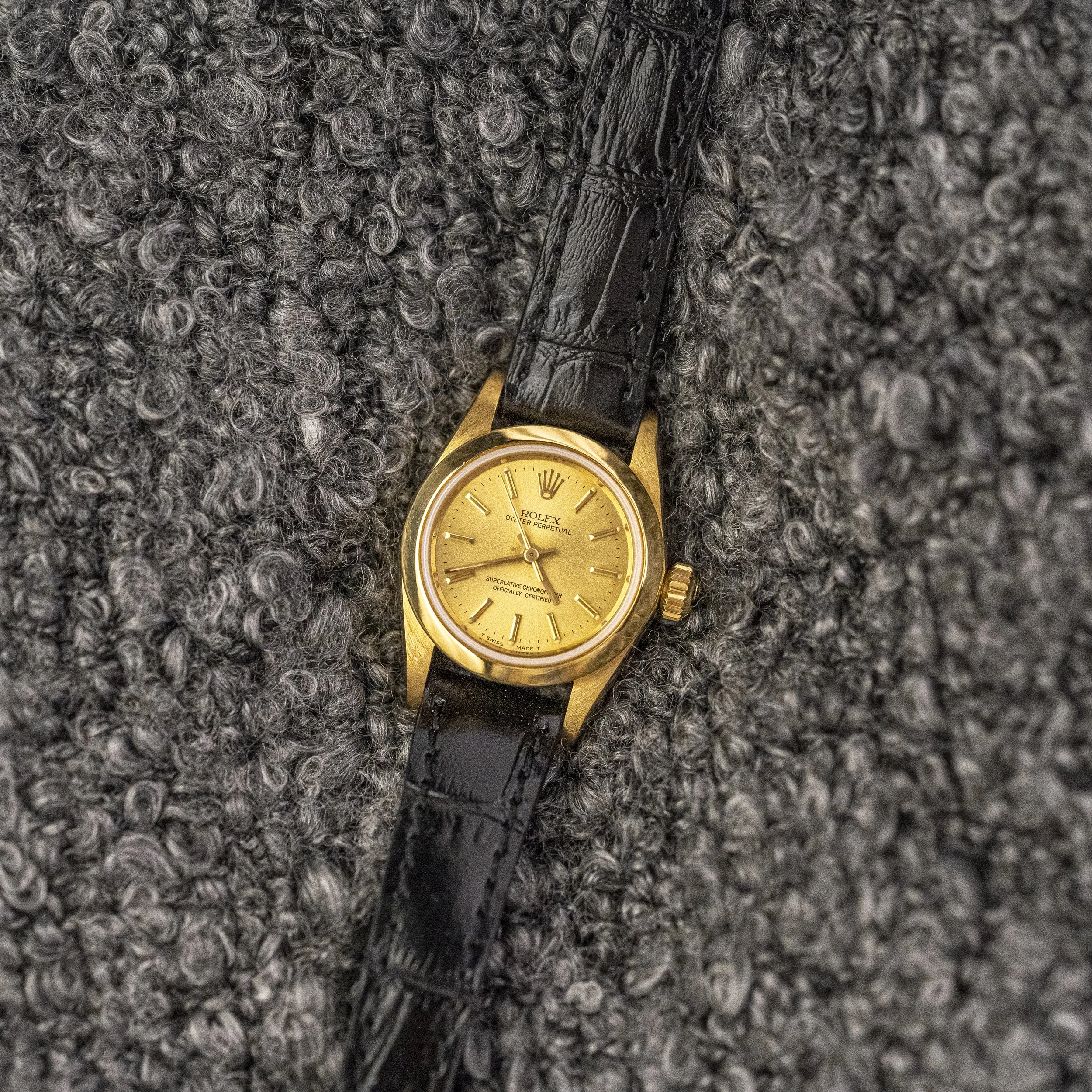 Rolex Oyster Perpetual 67188 w/ gold plated buckle