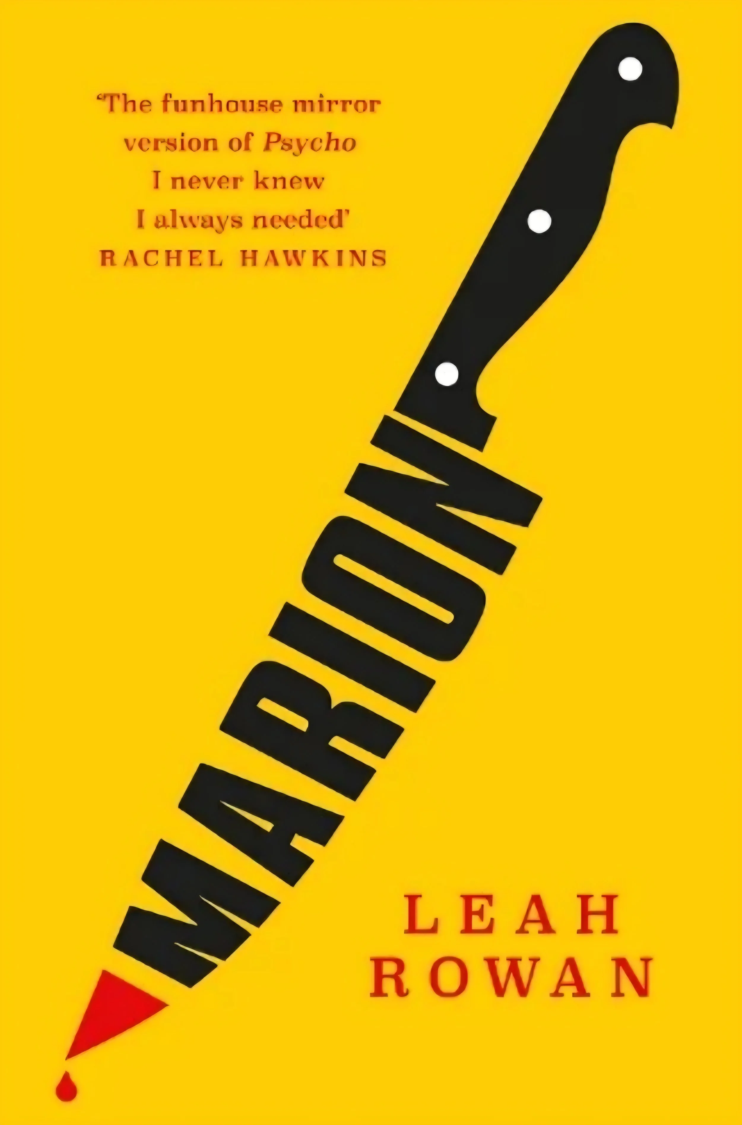 the image shows the book cover for Marion by Leah Rowan