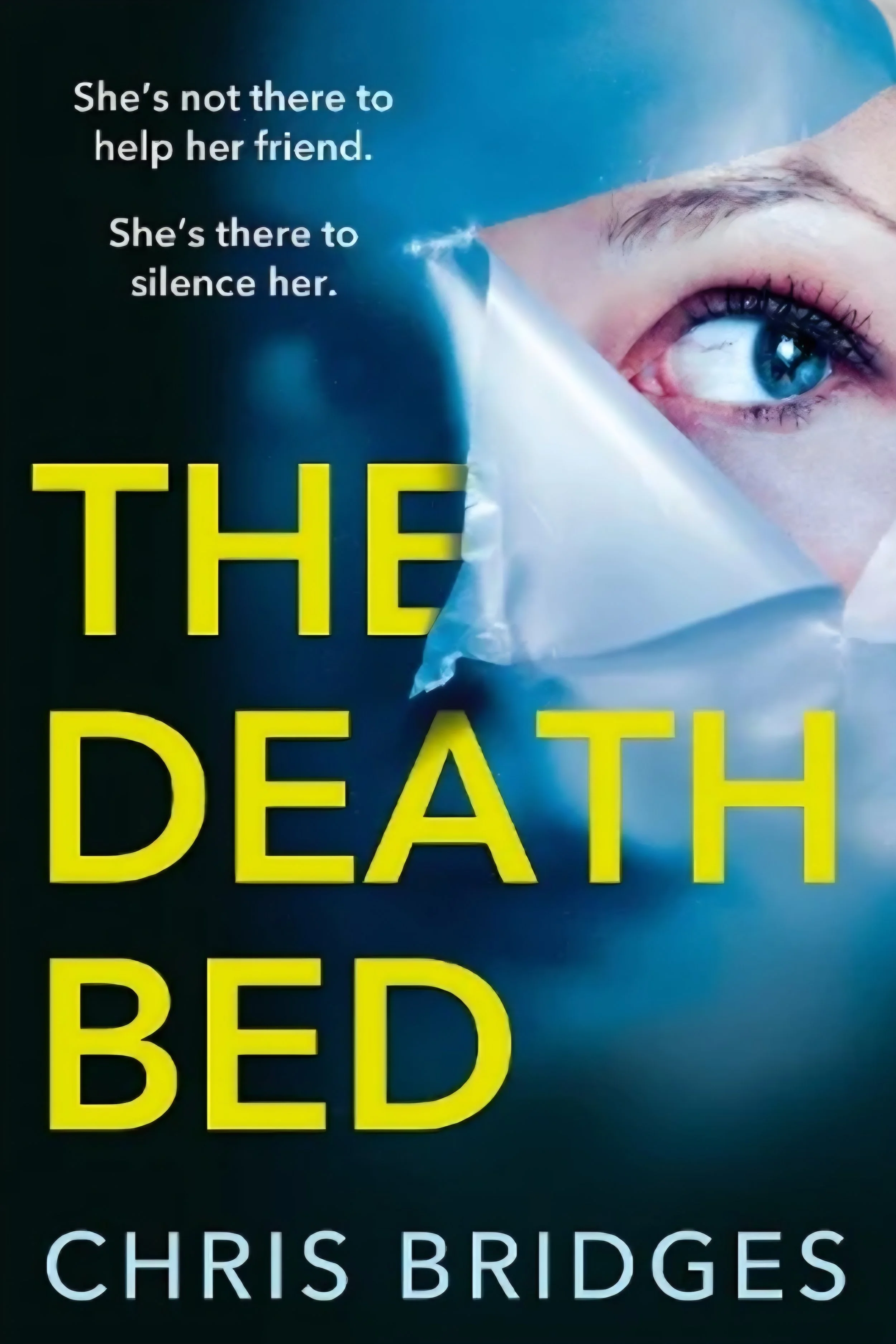 the image shows the book cover for The Death Bed by Chris Bridges