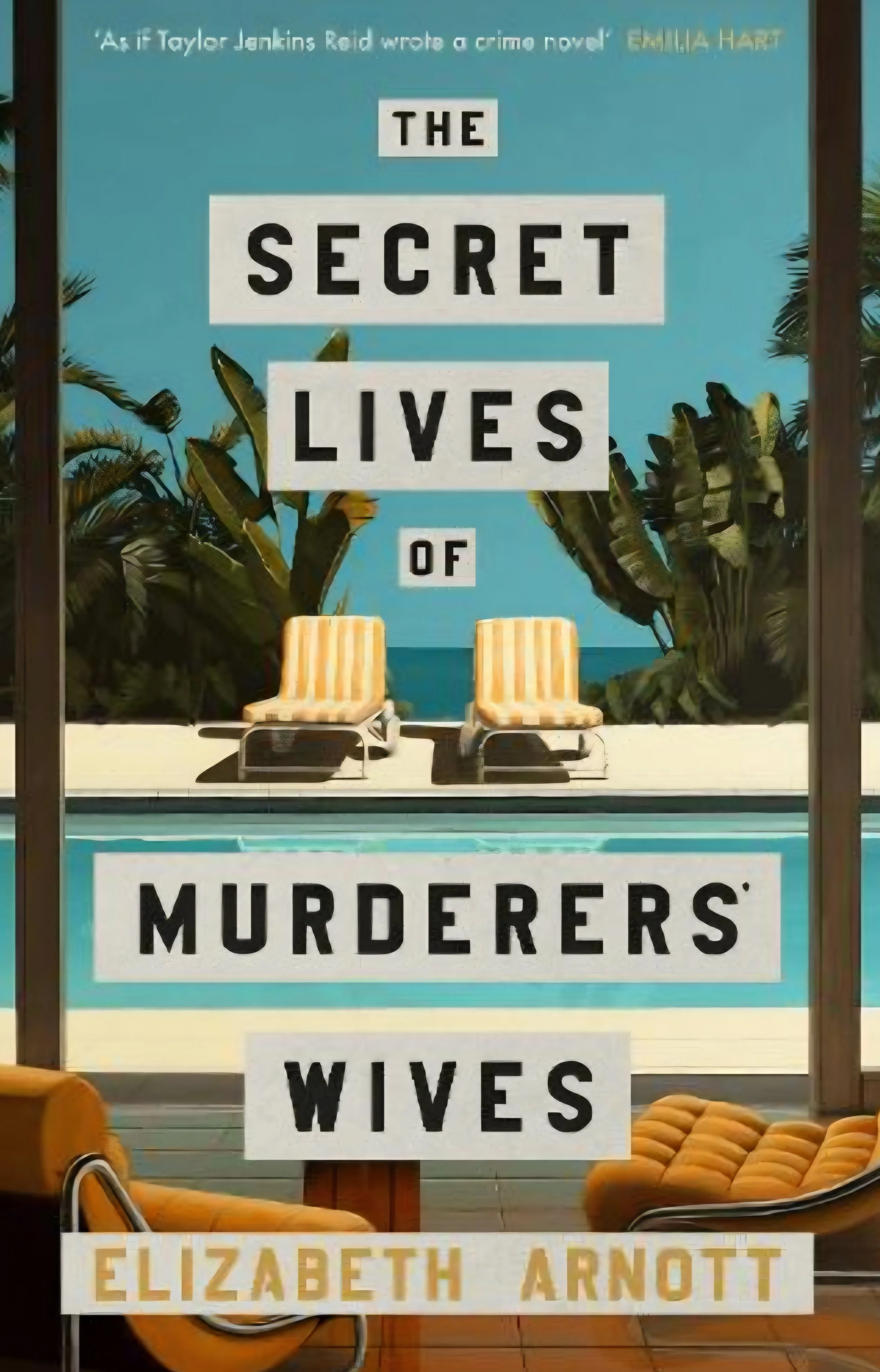 the image shows the book cover for The Secret Lives of Murderer's Wives by Elizabeth Arnott