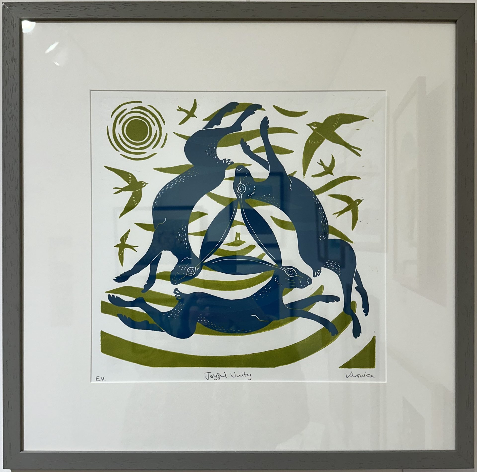 Joyful Unity (green) framed