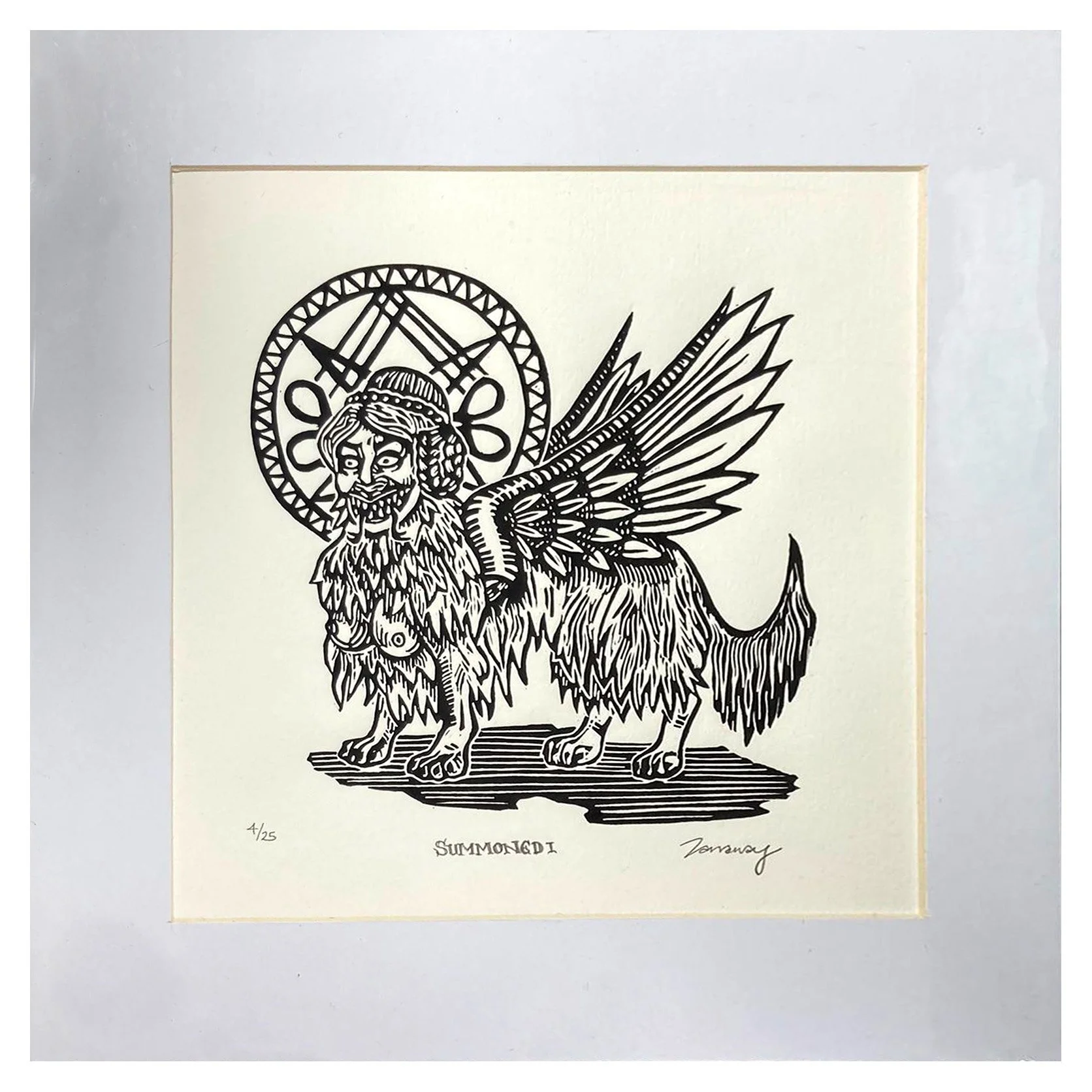 Summoned 1 Black and White unframed.jpg