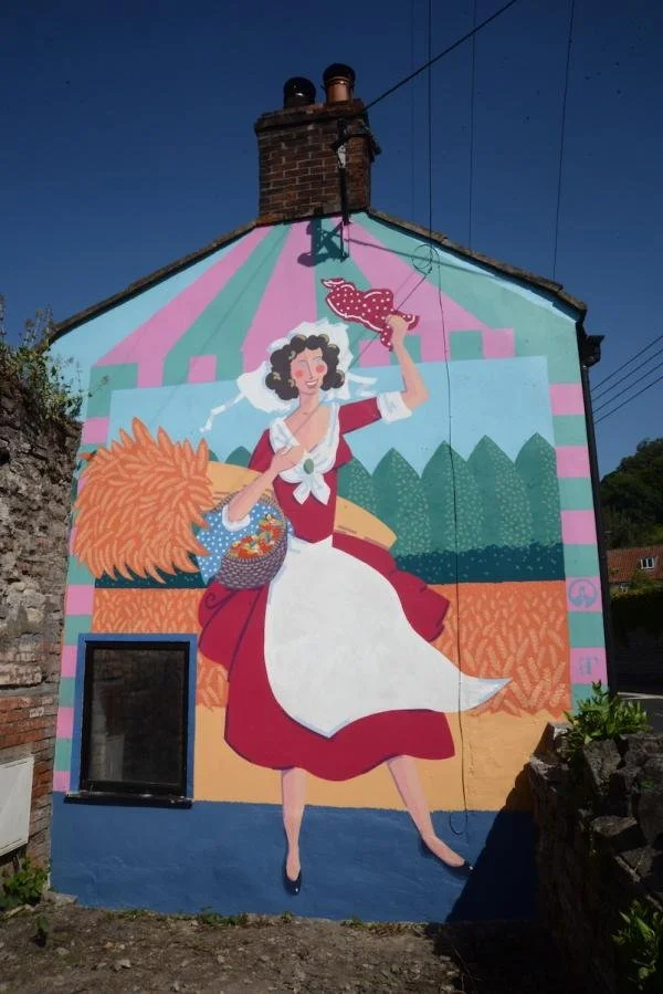 Waving Woman Mural