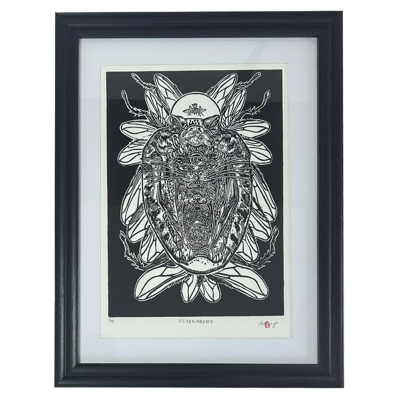 Flyerarchy - b&w (framed)