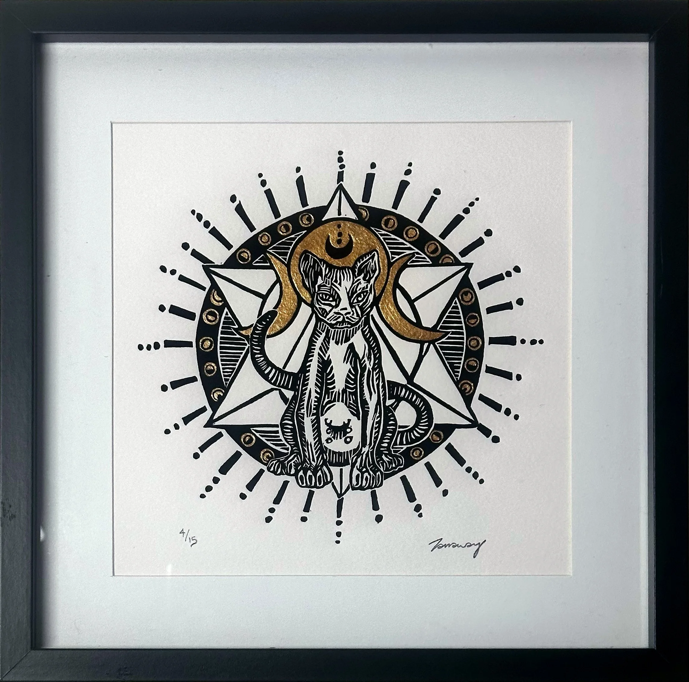 Sphynx Cat (framed)