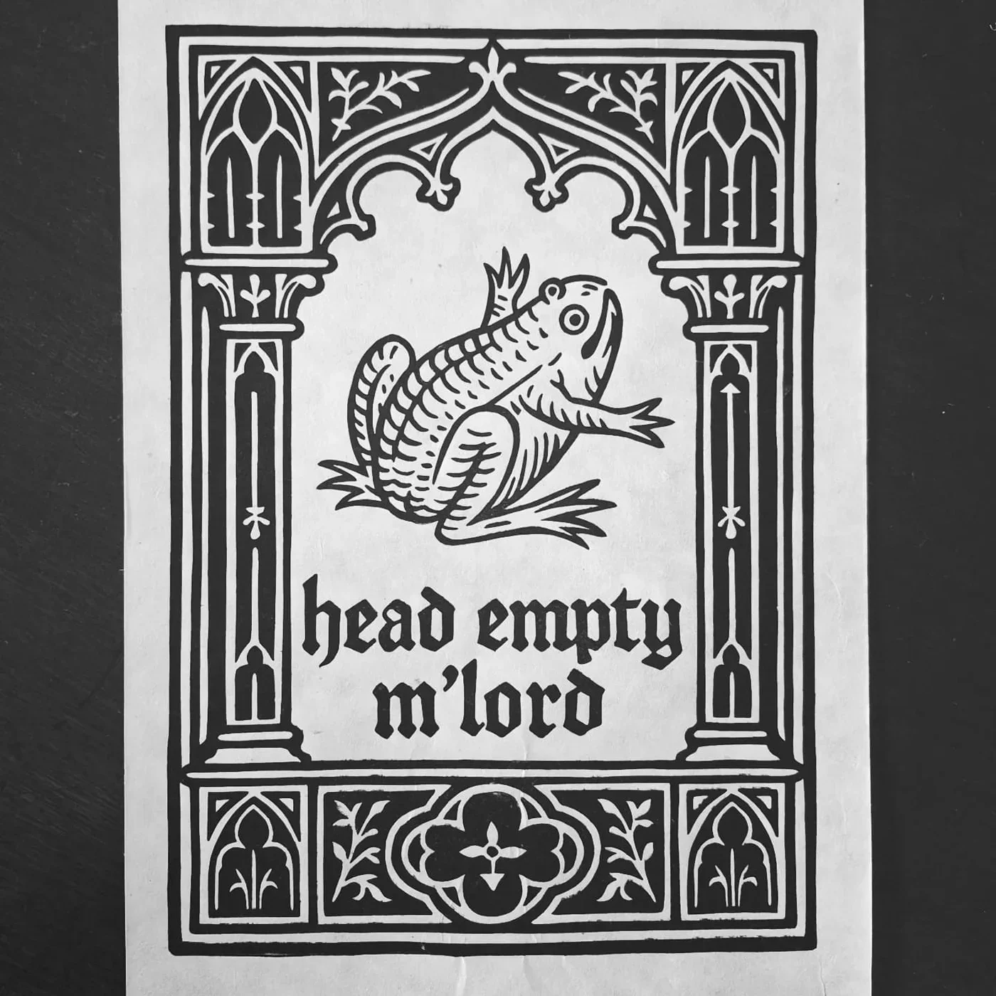 Head Empty M'Lord (unframed)
