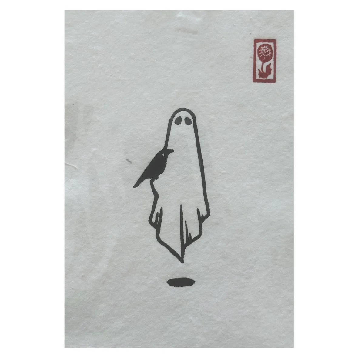 Ghost with Corvid (unframed)