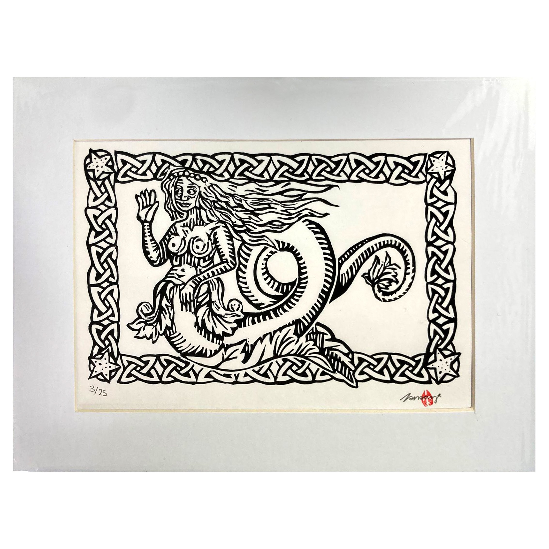 Mermaid - b&w (unframed)