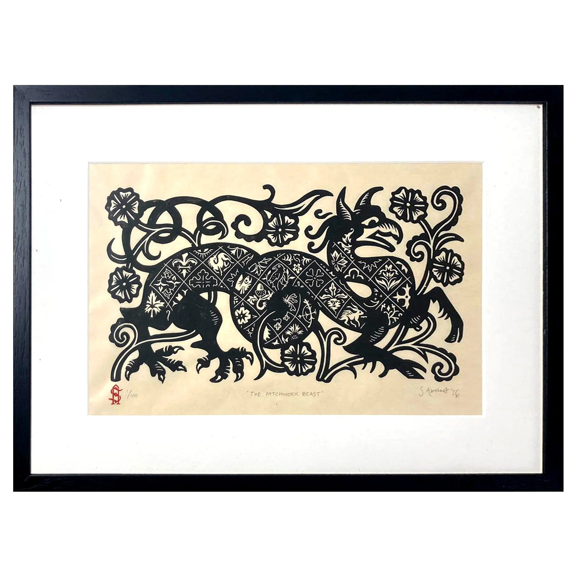 The Patchwork Beast framed.jpg