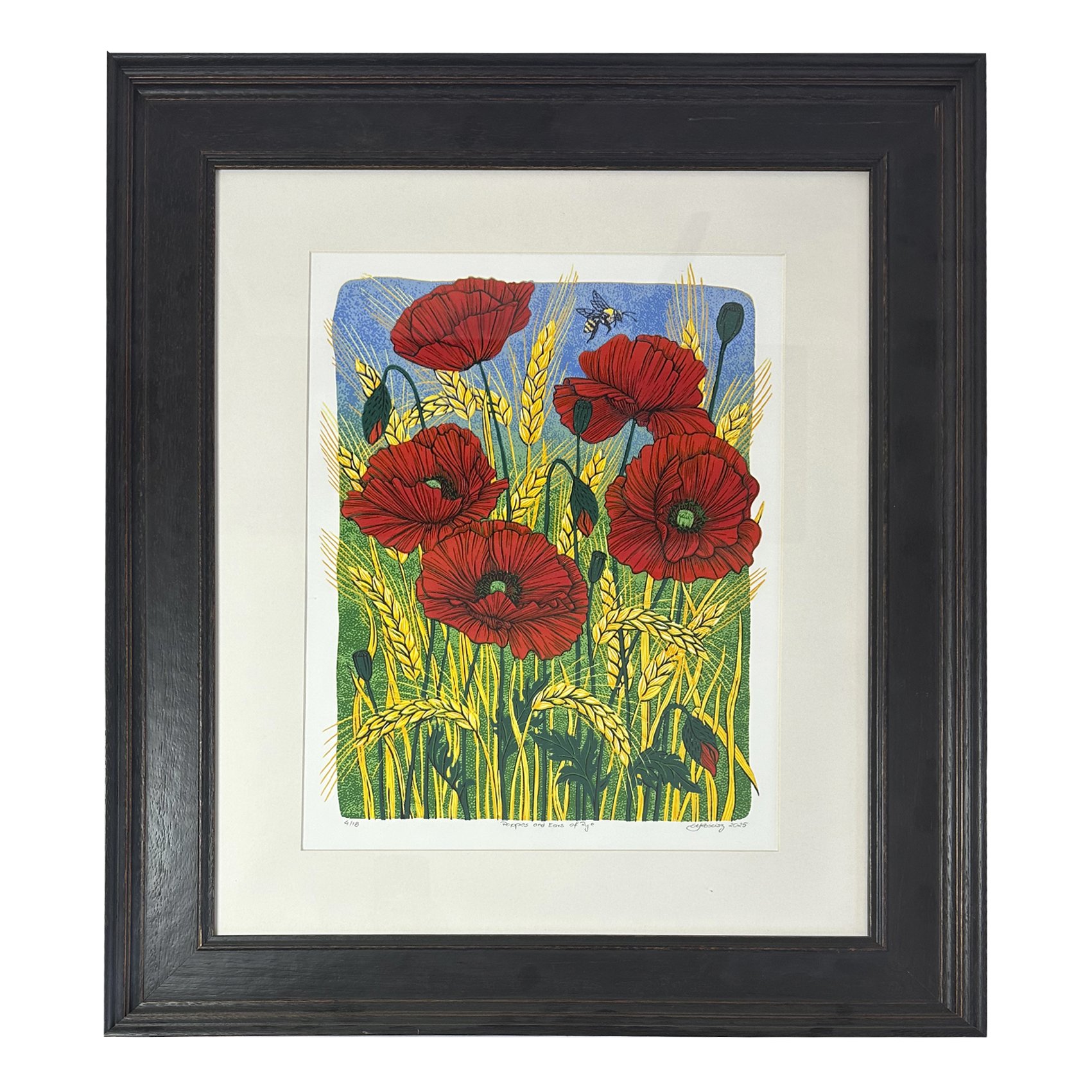 Poppies and Ears of Rye (framed)