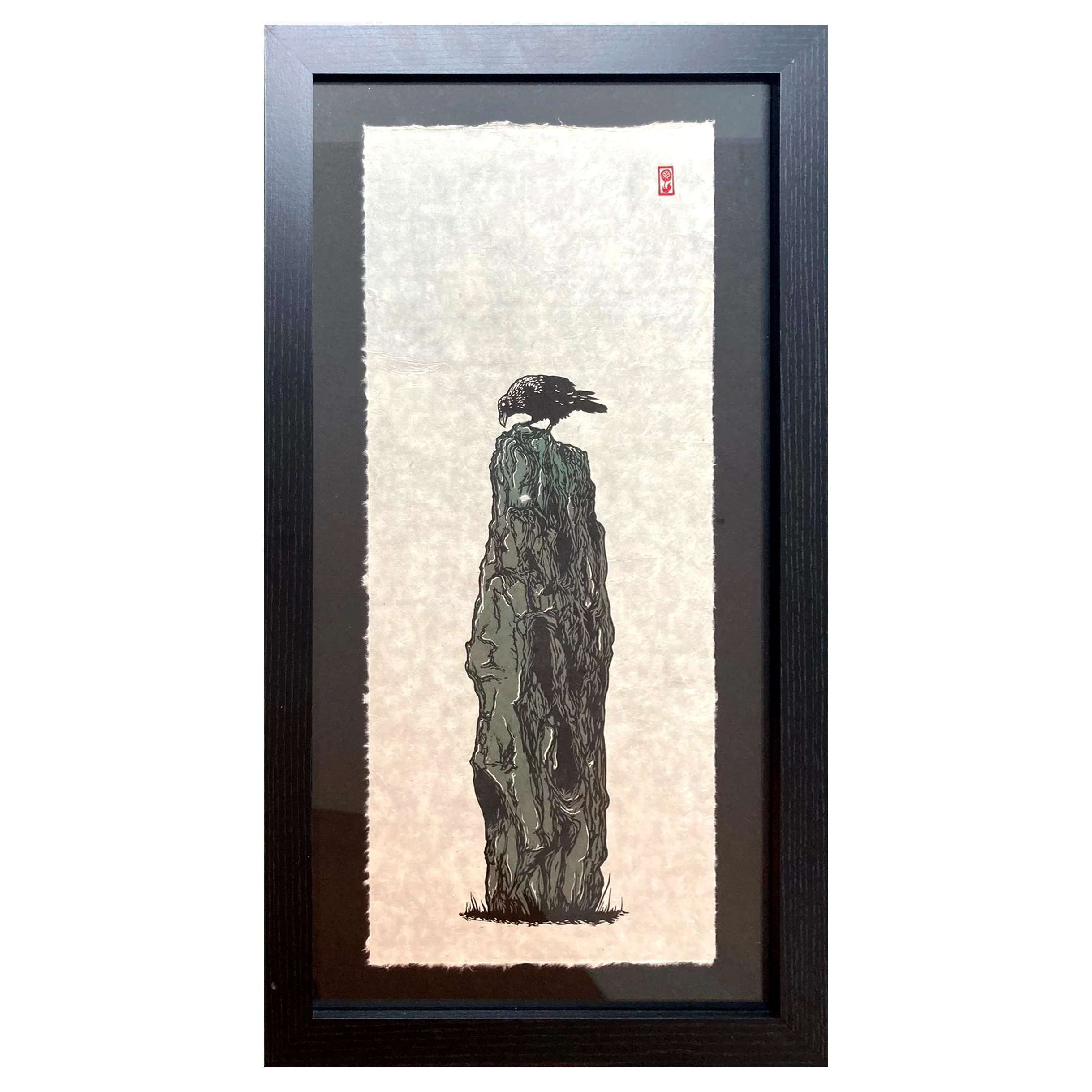 New tall crow on rock .jpg