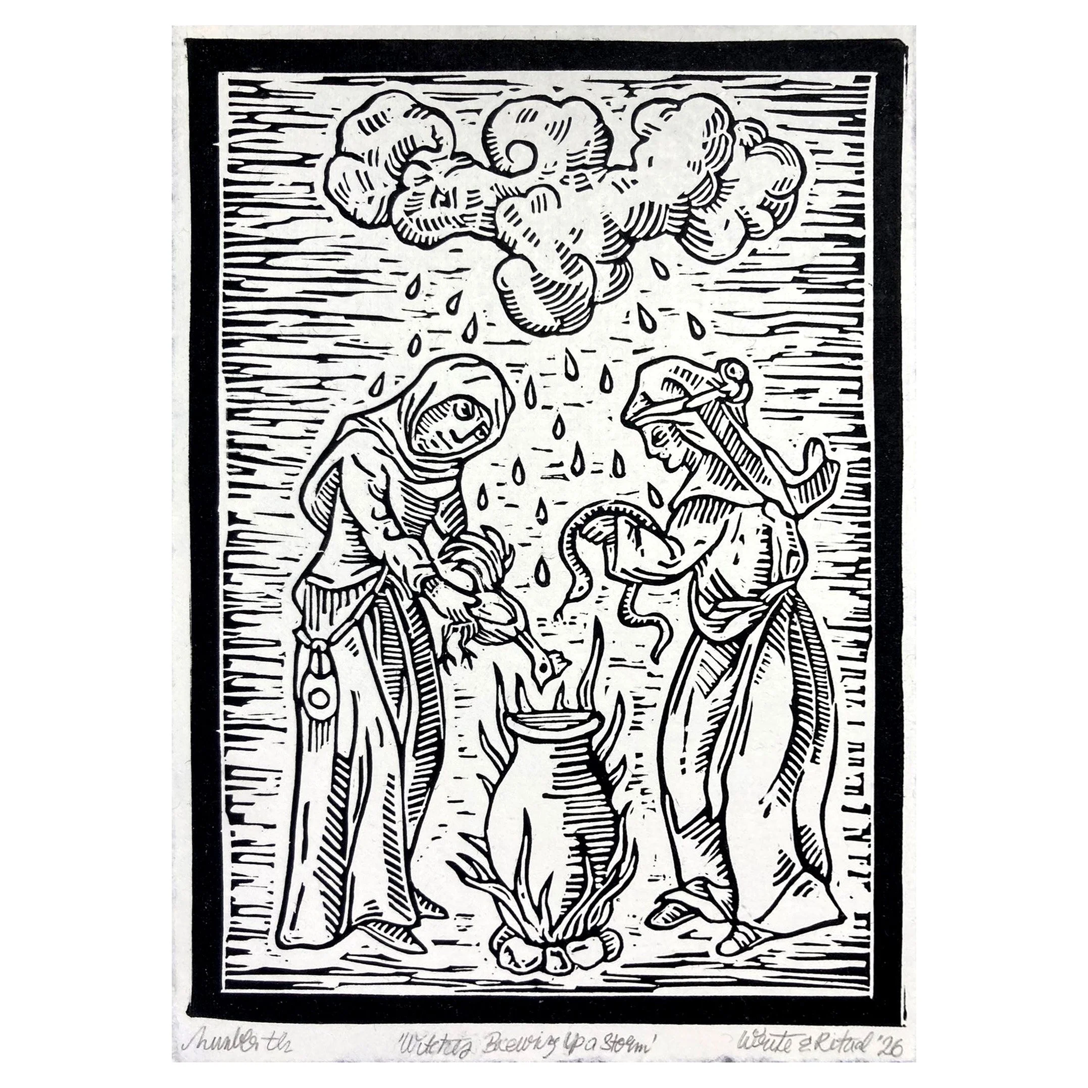 Witches Brewing Up a Storm (unframed)