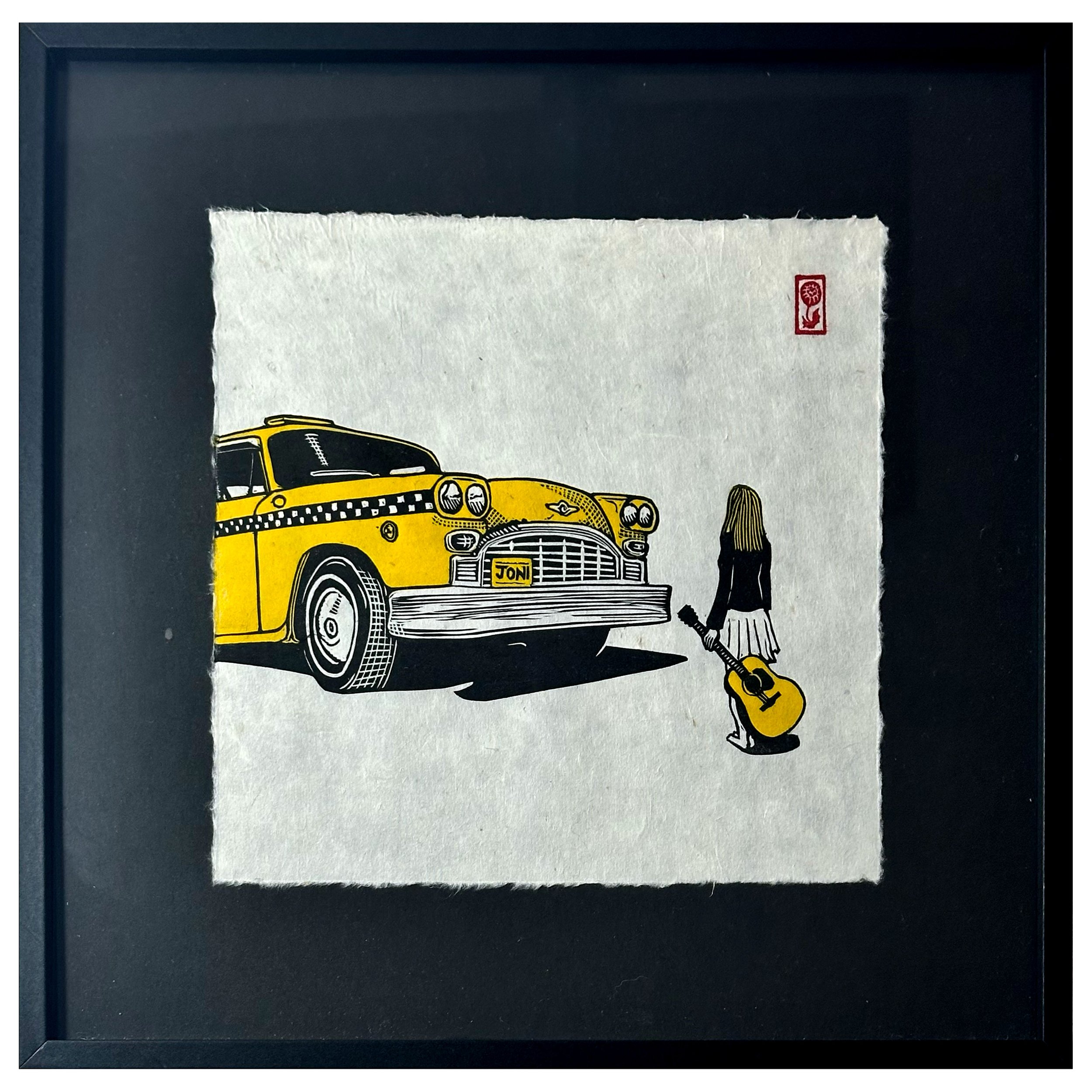 Big Yellow Taxi (framed)