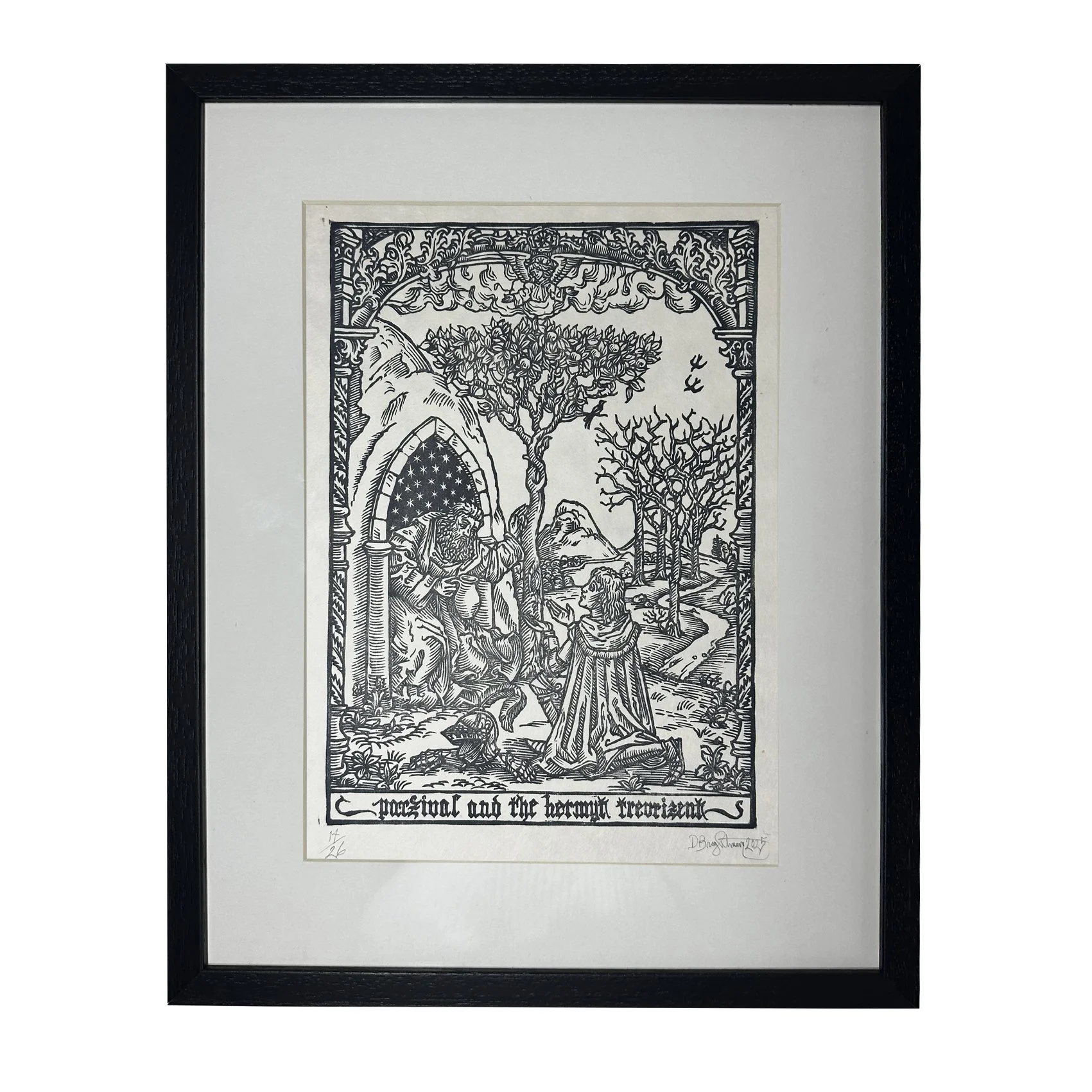 Parzival and the Hermyt Trevrizent (framed)