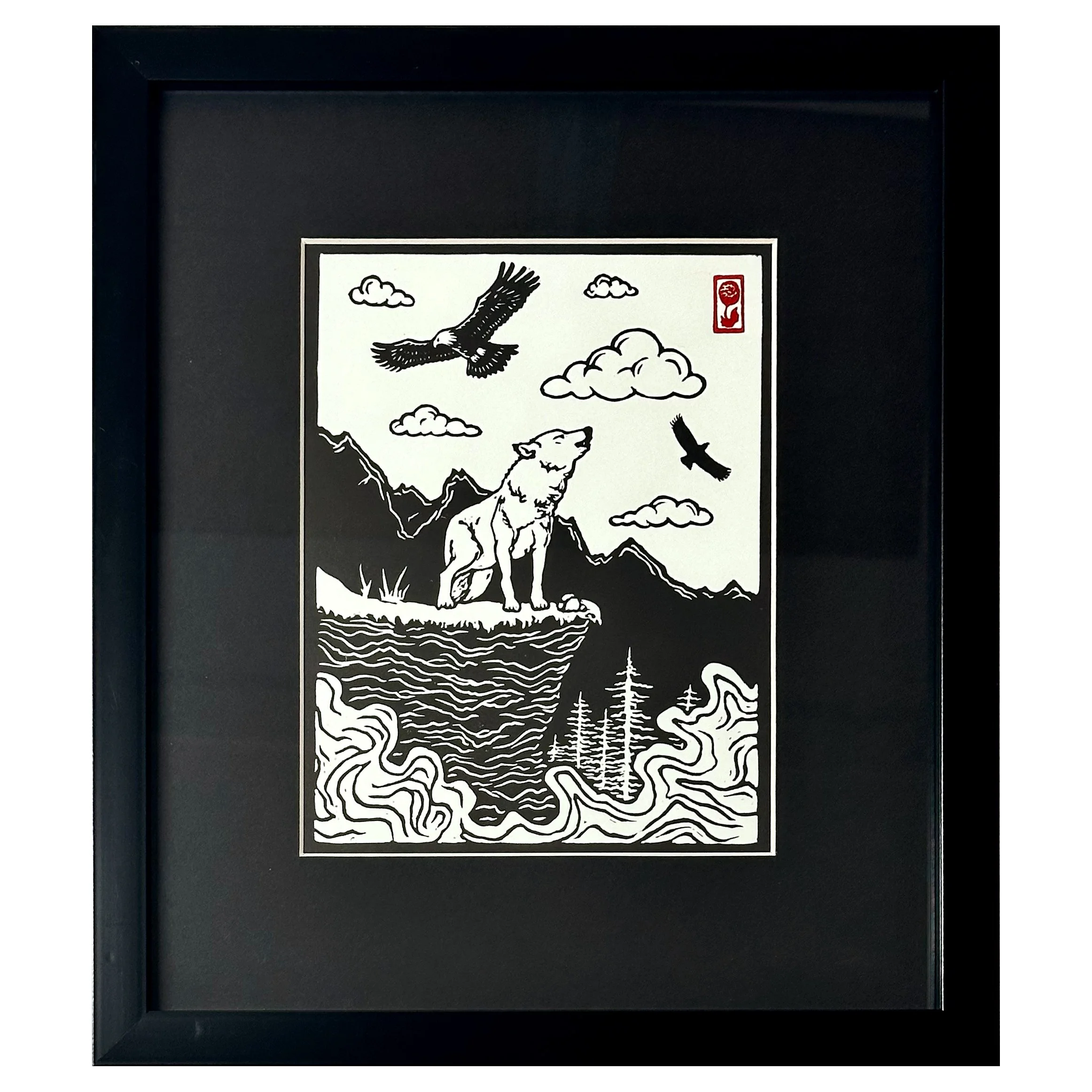 The White Wolf (framed)