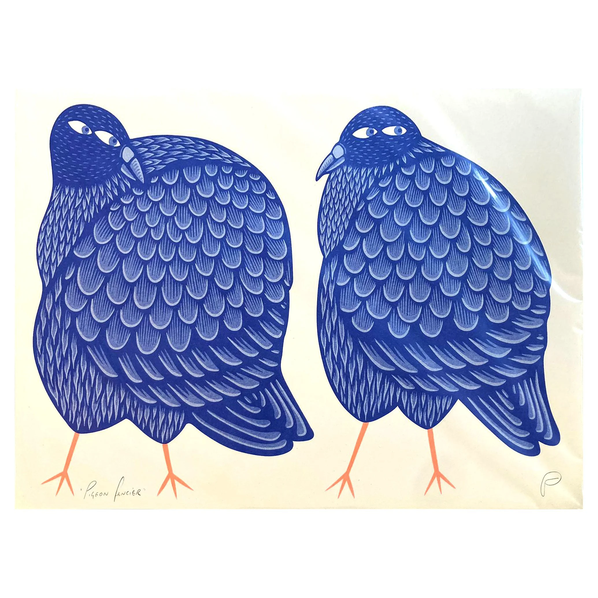 Pigeon Fancier Risograph (unframed)