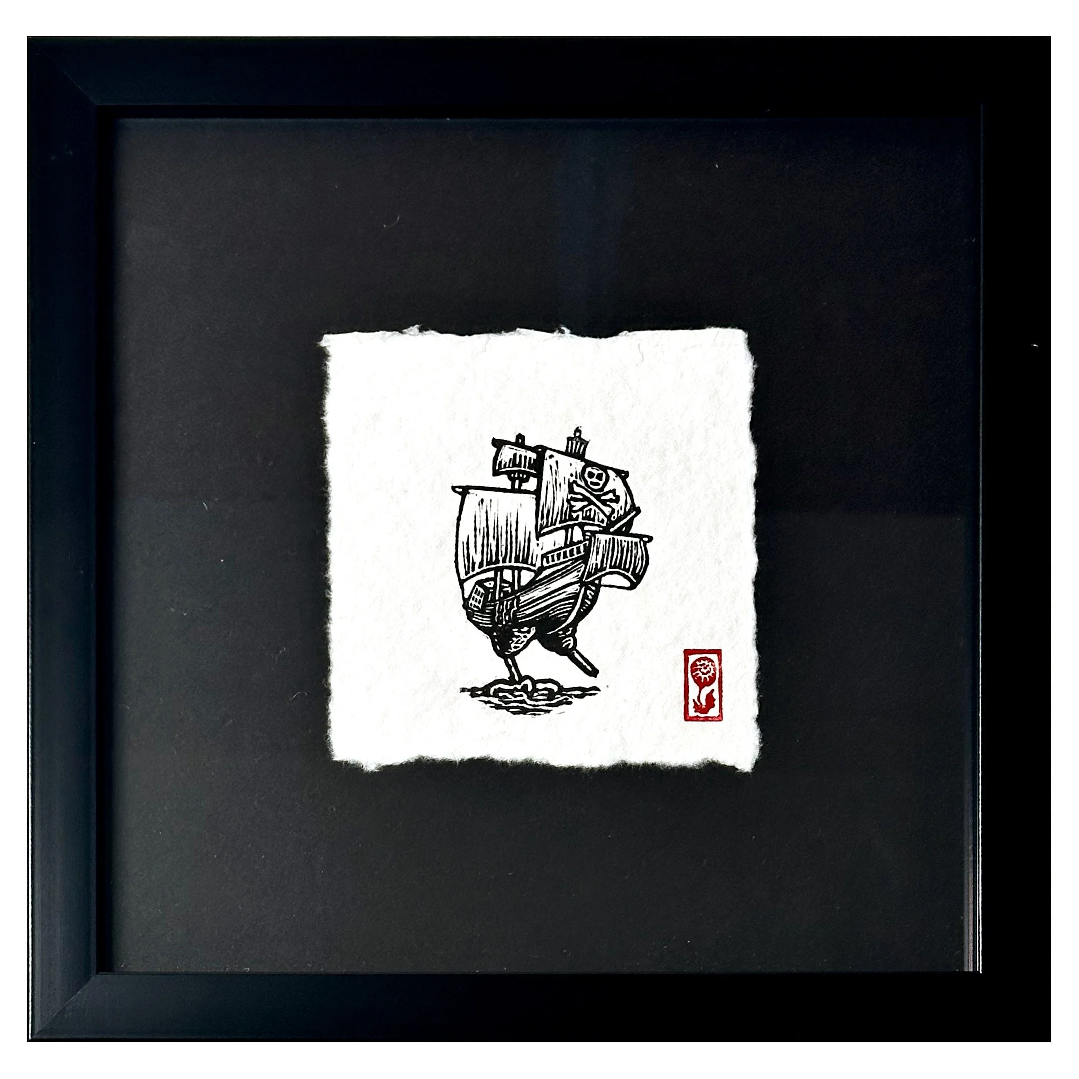 Avast Me Yaga (framed) - artwork available at Heart of The Tribe gallery, Glastonbury