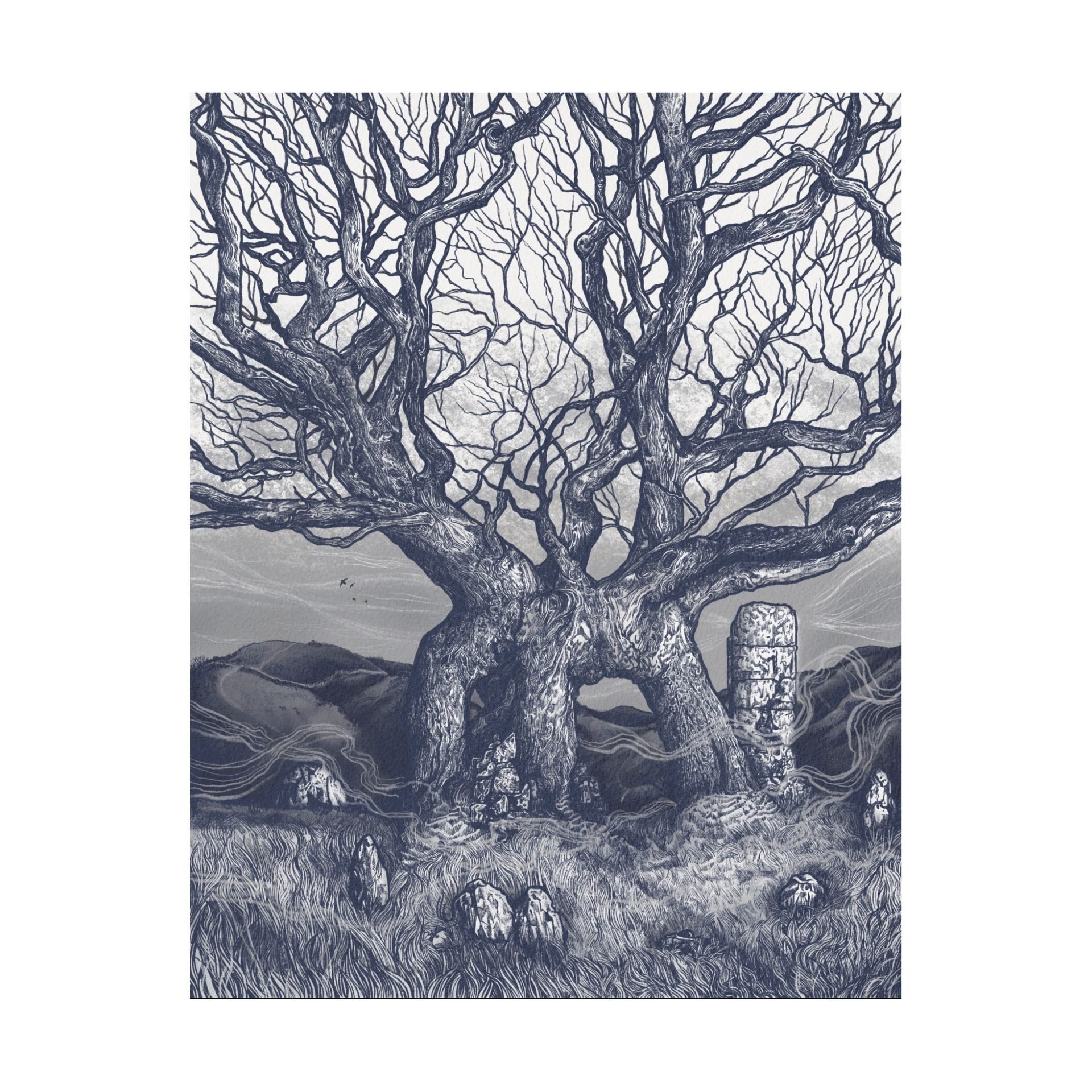 Quarr Abbey Oak (framed)