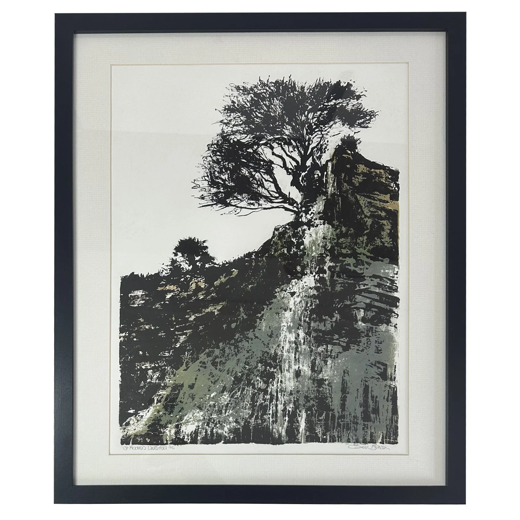 St Audries Waterfall (framed)