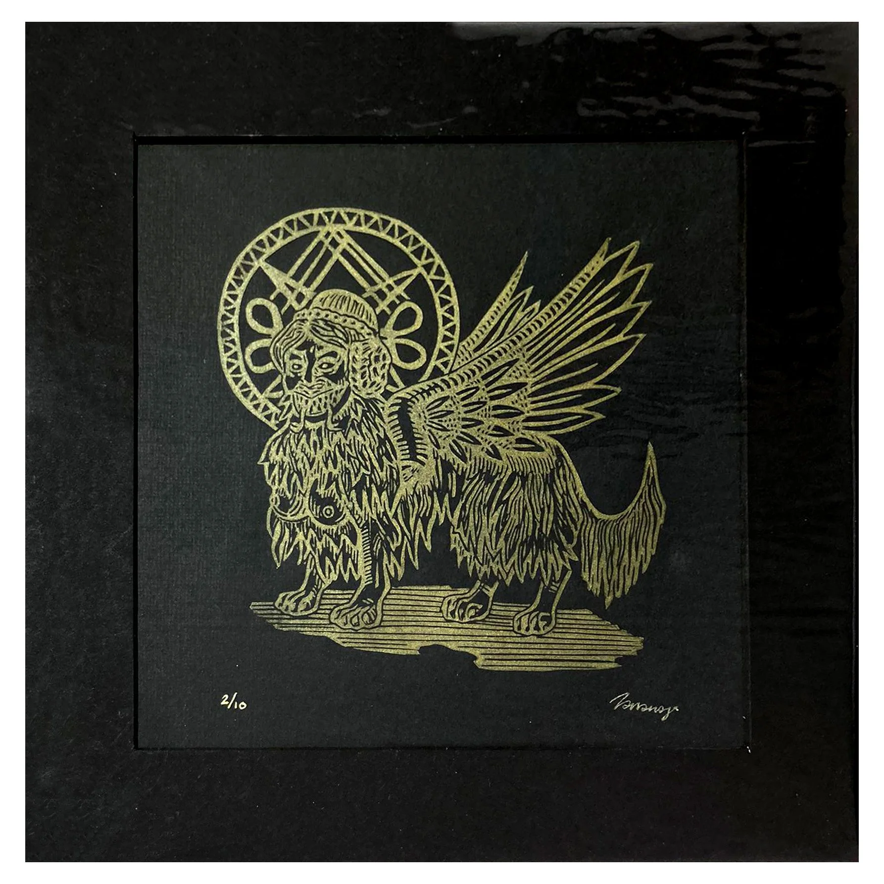 Summoned 1 - gold on black (unframed)