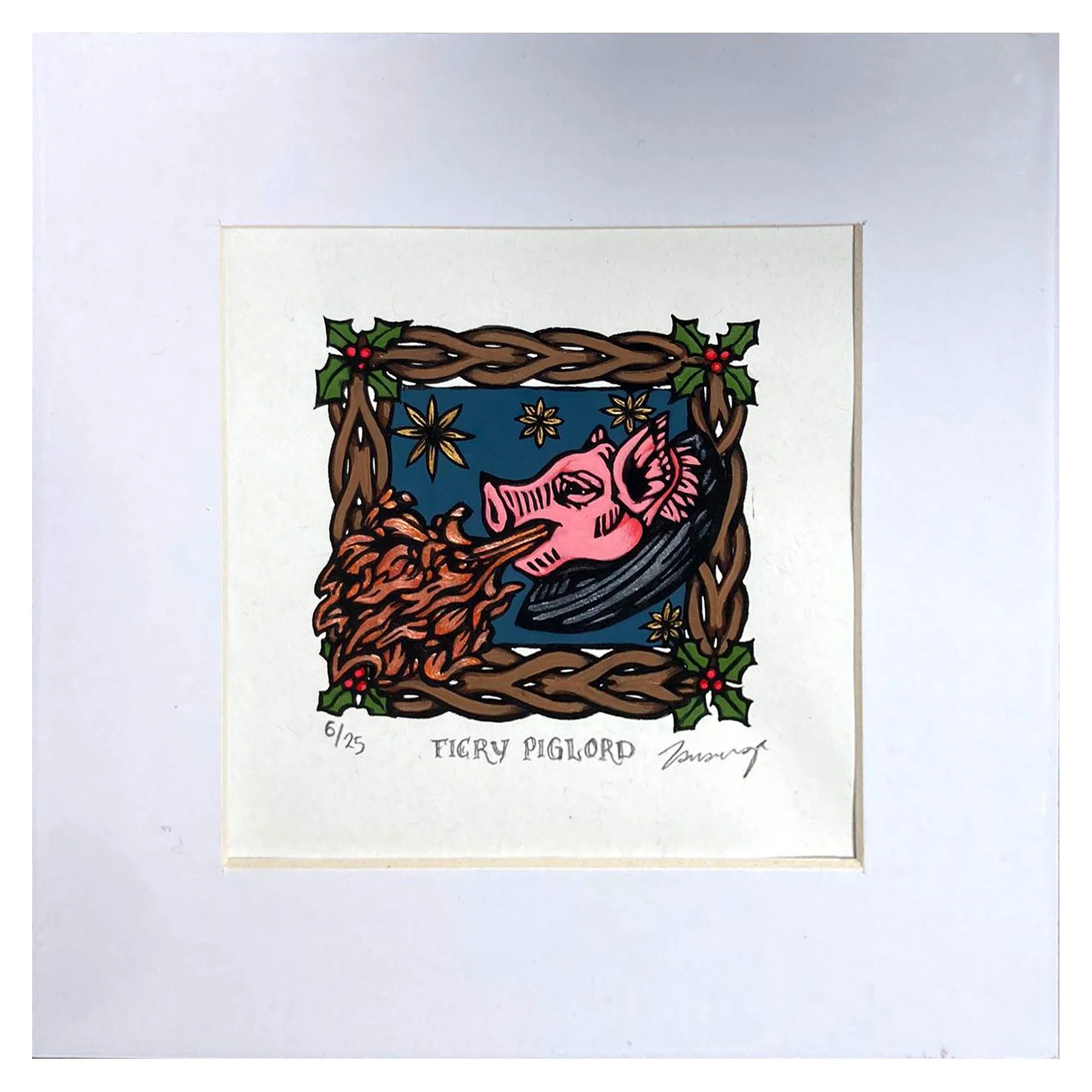 Fiery Pig Lord - full colour (unframed)